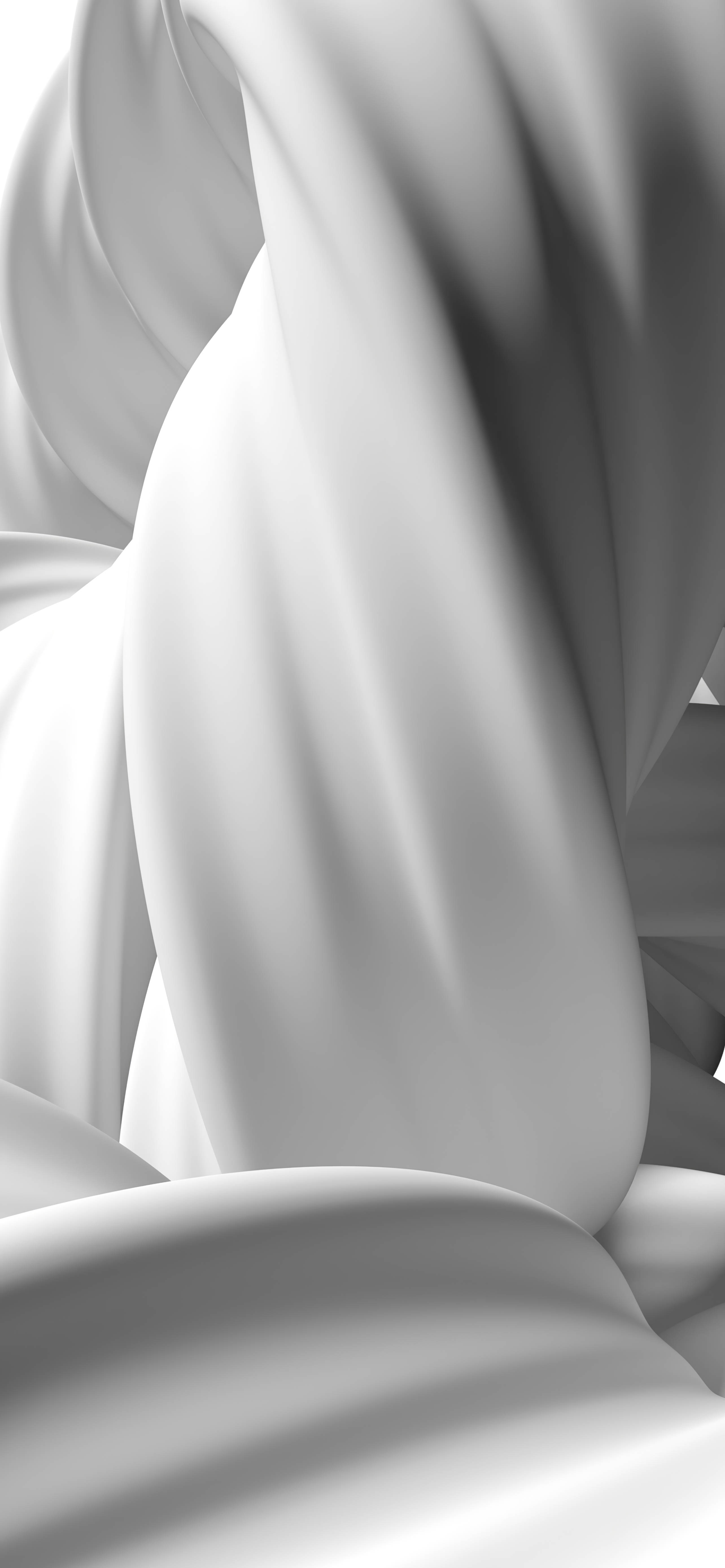 Renderet Hvidt Stof Mobile 3D Wallpapers