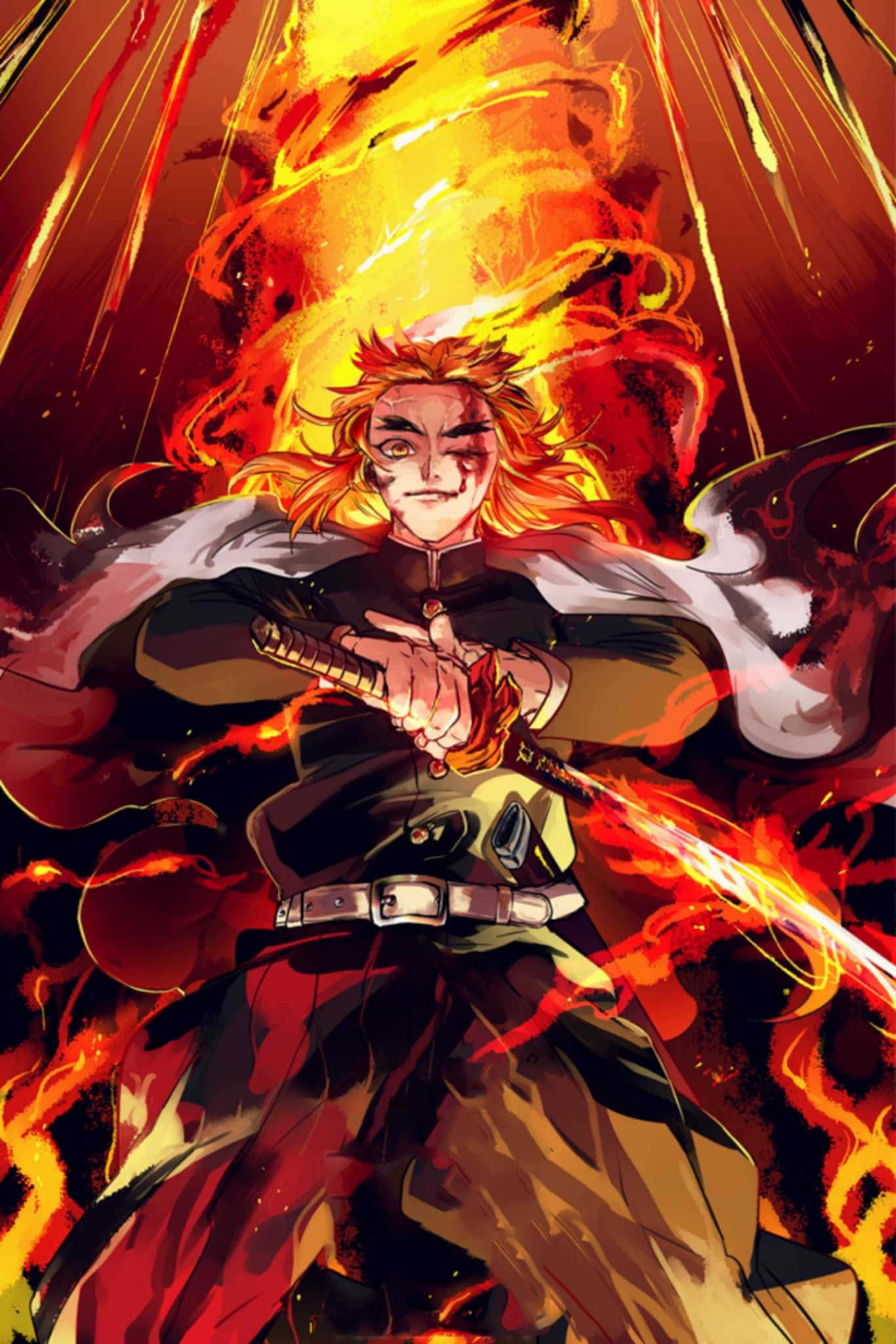 Rengoku Kyōjurō - Flammesøjlen i Demon Slayer-korpset Wallpapers