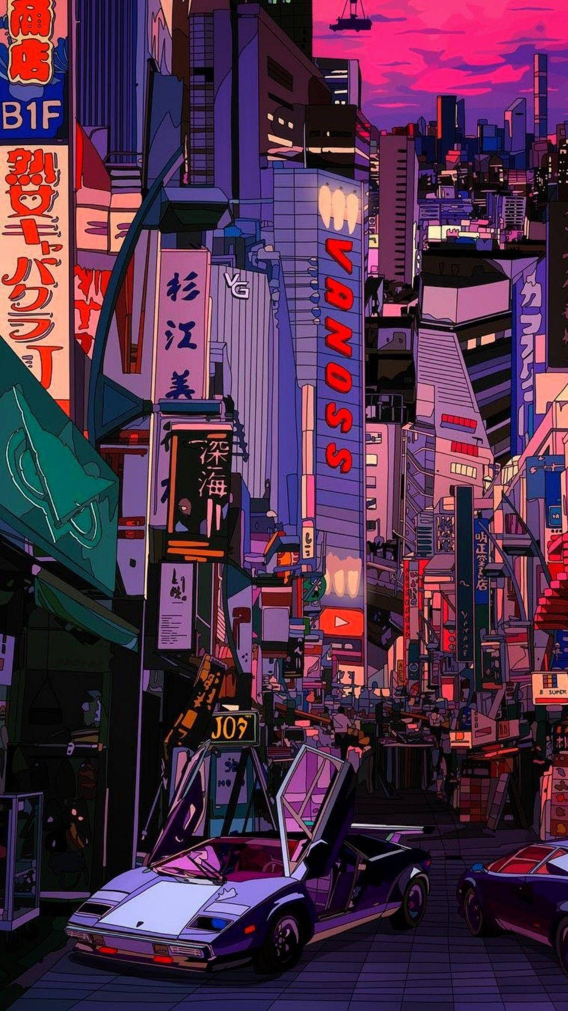 Retro Tokyo æstetisk by Wallpapers