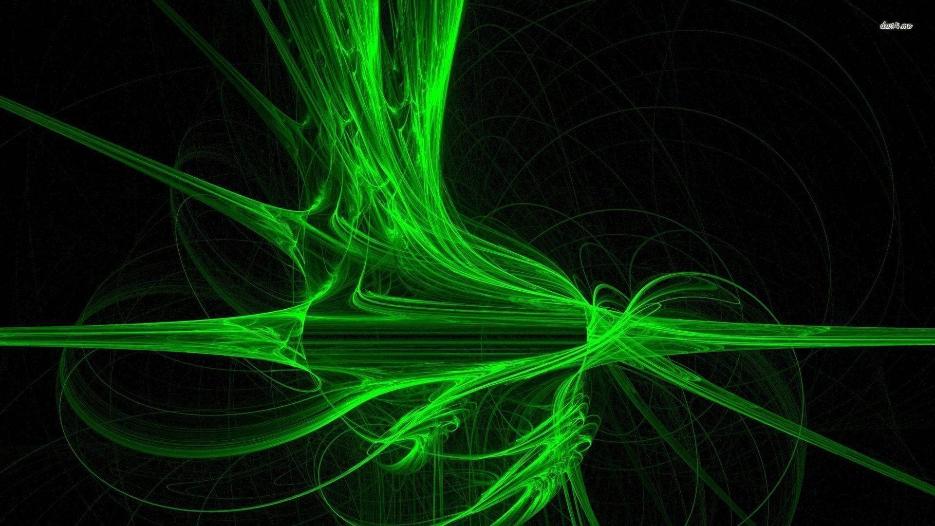 Røgfyldte effekter i neon grøn æstetik Wallpapers