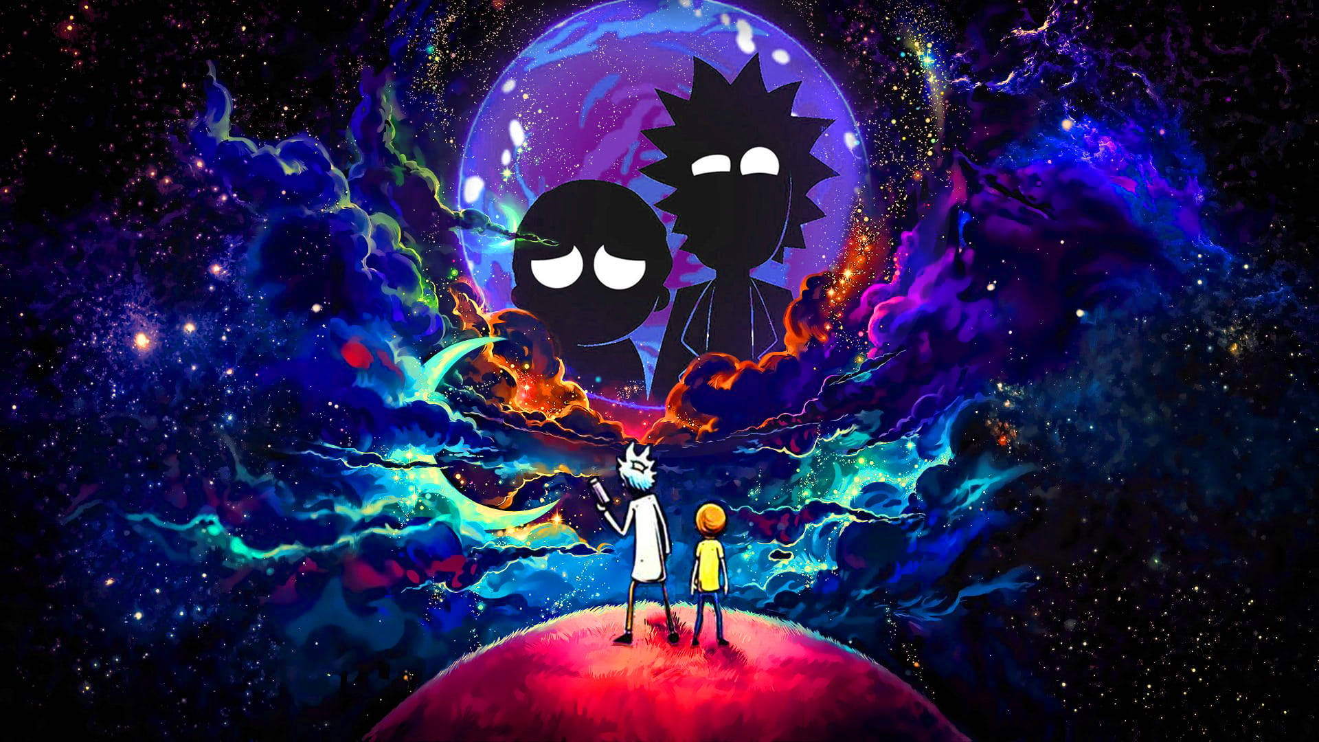 Rick og Morty sejt galakse-plakat Wallpapers