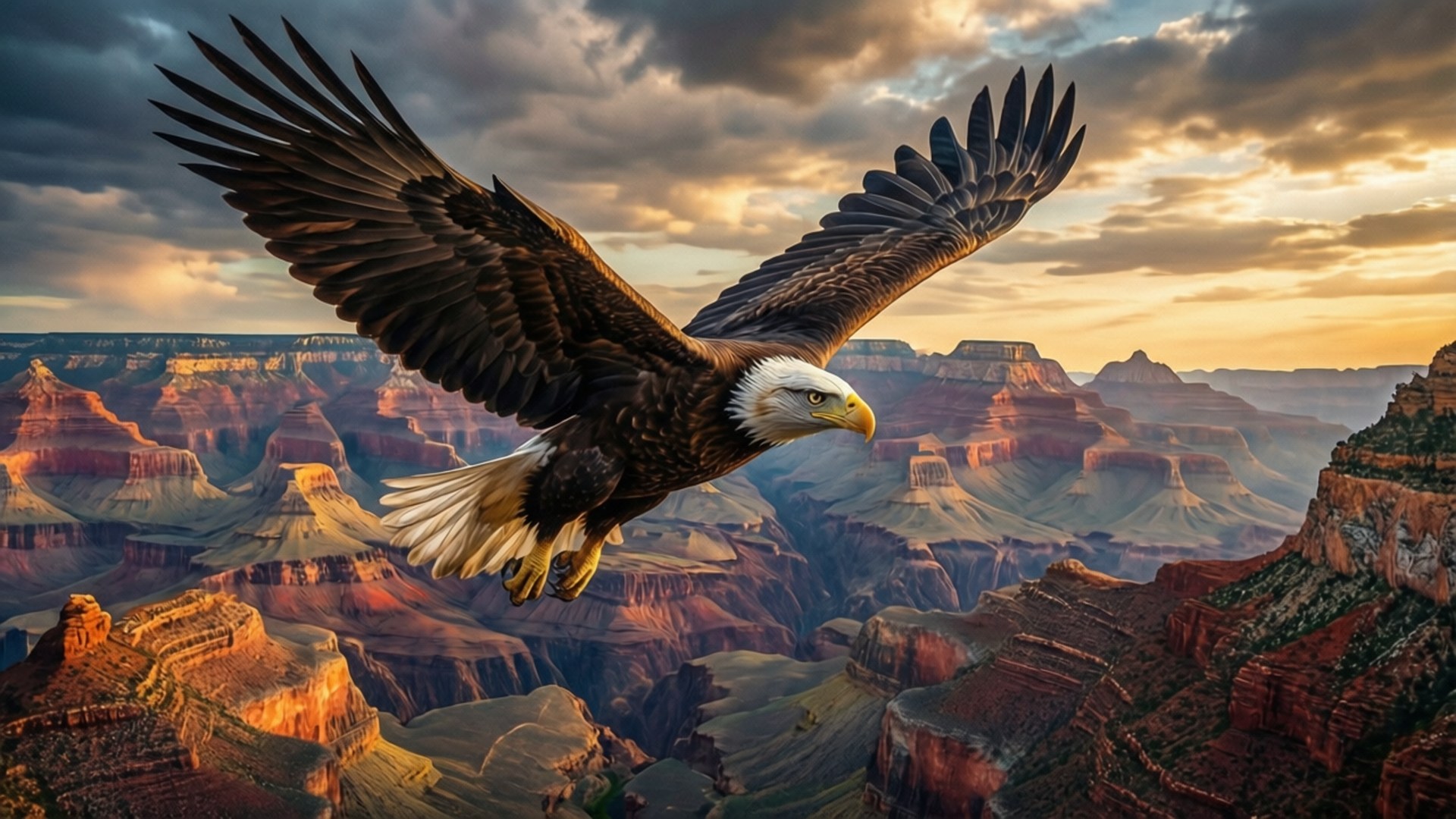 Ørn Over Grand Canyon Wallpapers