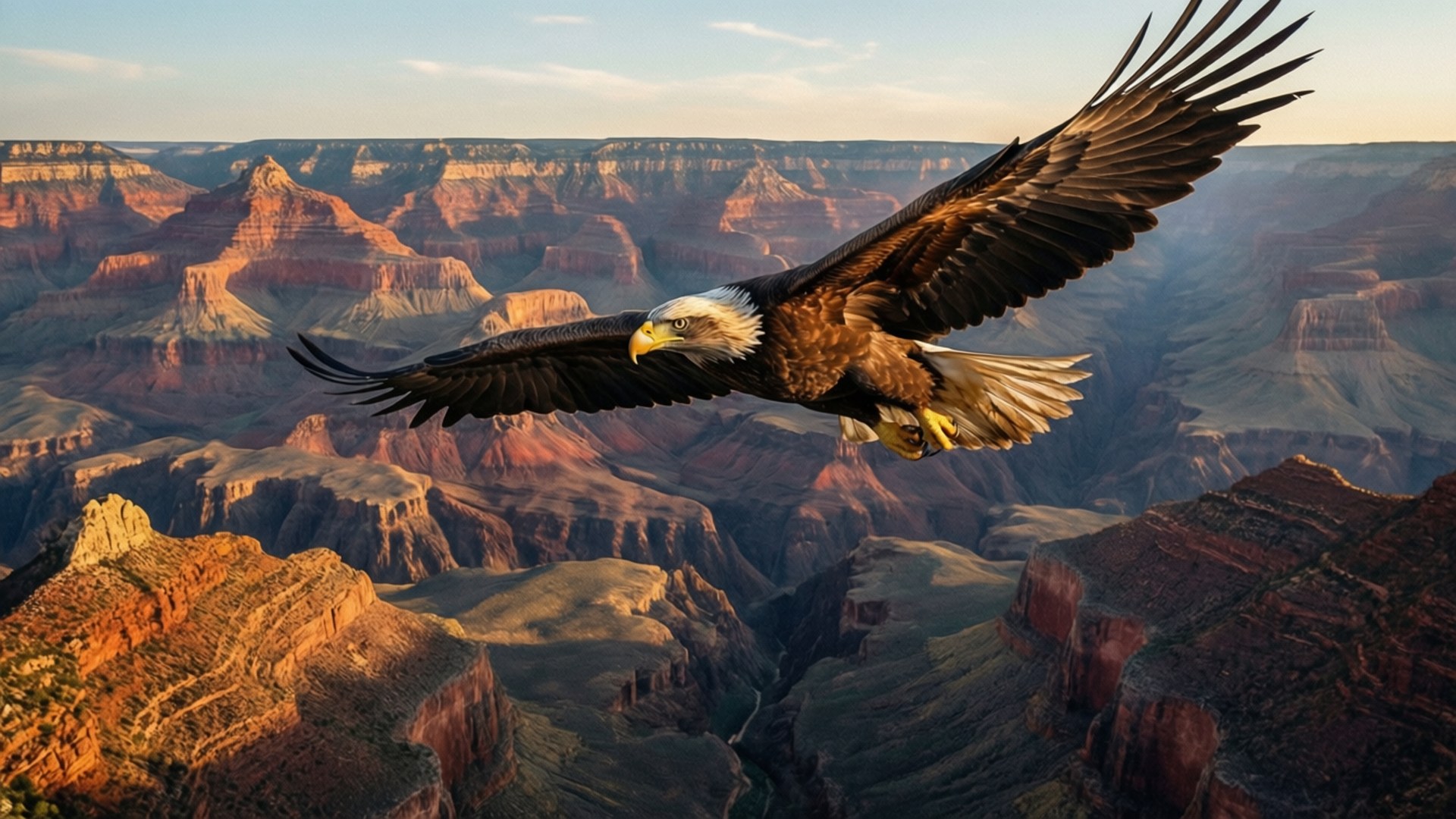 Ørn over Grand Canyon Wallpapers