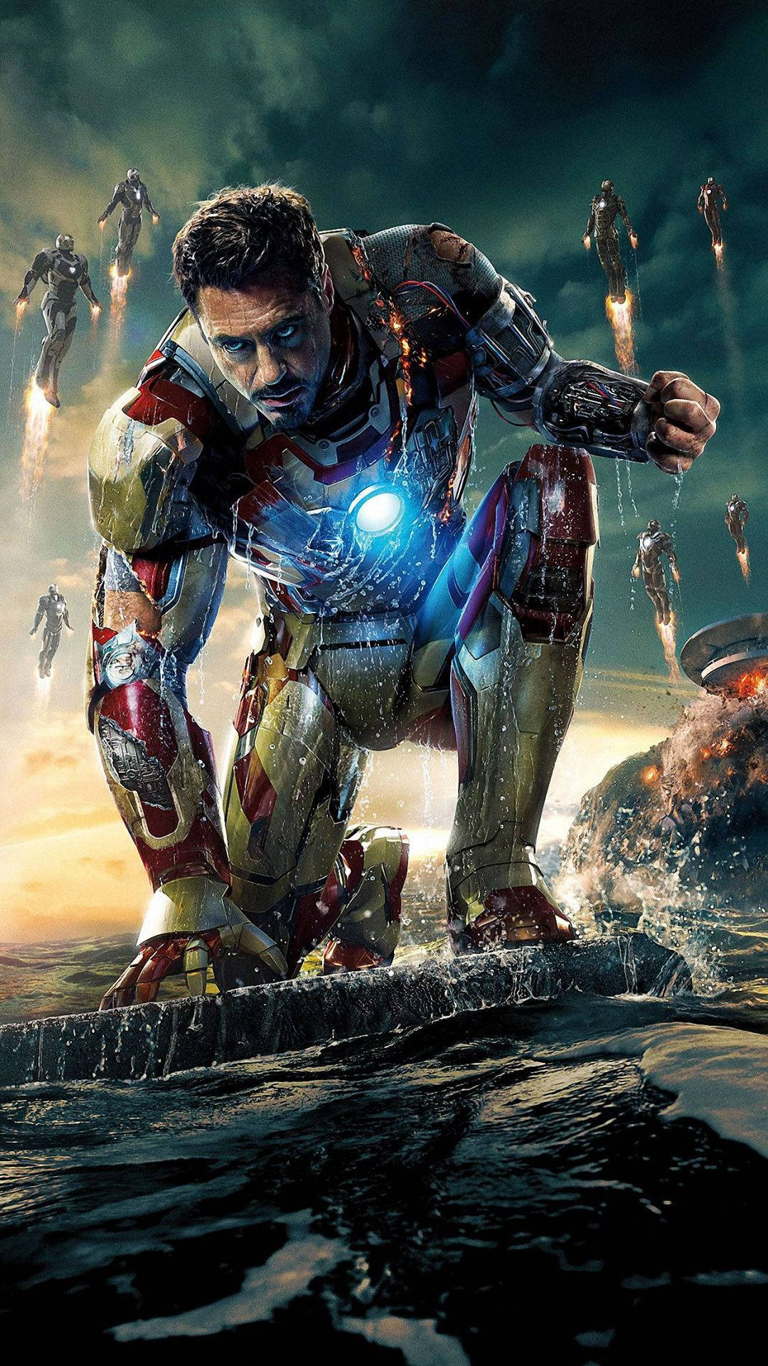 Robert Downey Jr Prototype Dragt Iron Man Telefon Wallpapers
