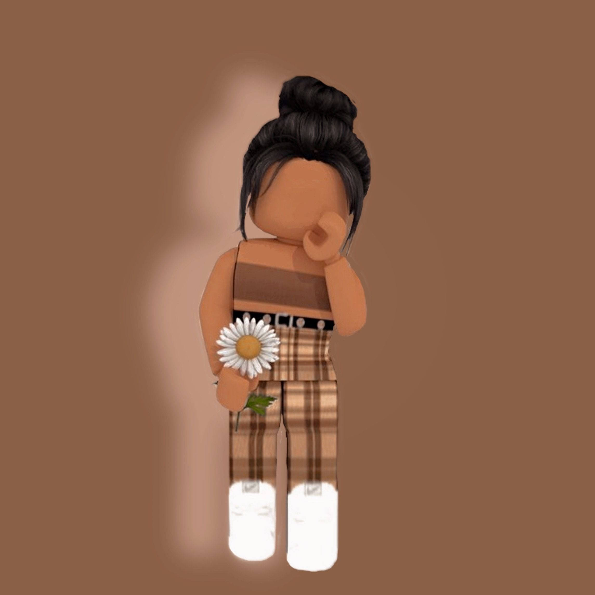 Roblox Aesthetic Girl Hvid Blomst Wallpapers