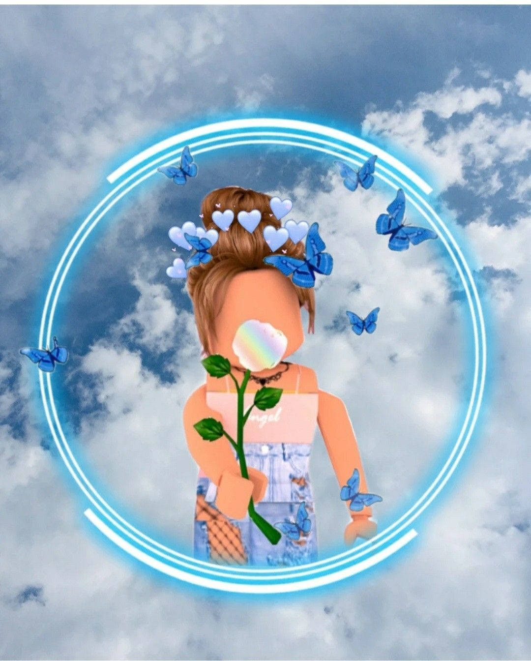 Roblox Avatar Blå Wallpapers