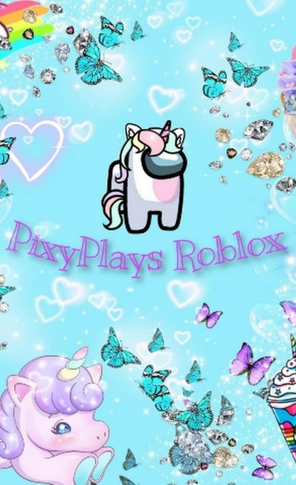 Roblox iPhone Enhjørning Pastel Sommerfugle Wallpapers
