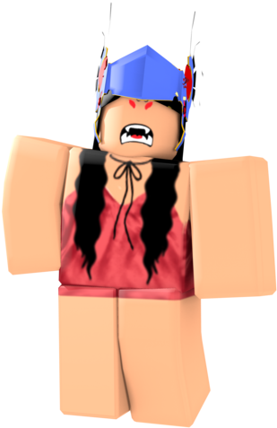 Roblox karakter med indiansk hovedbeklædning Wallpapers