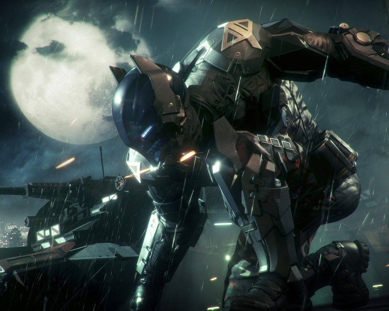 Robot-Batman fra Arkham Knight baggrund — Batman Wallpapers