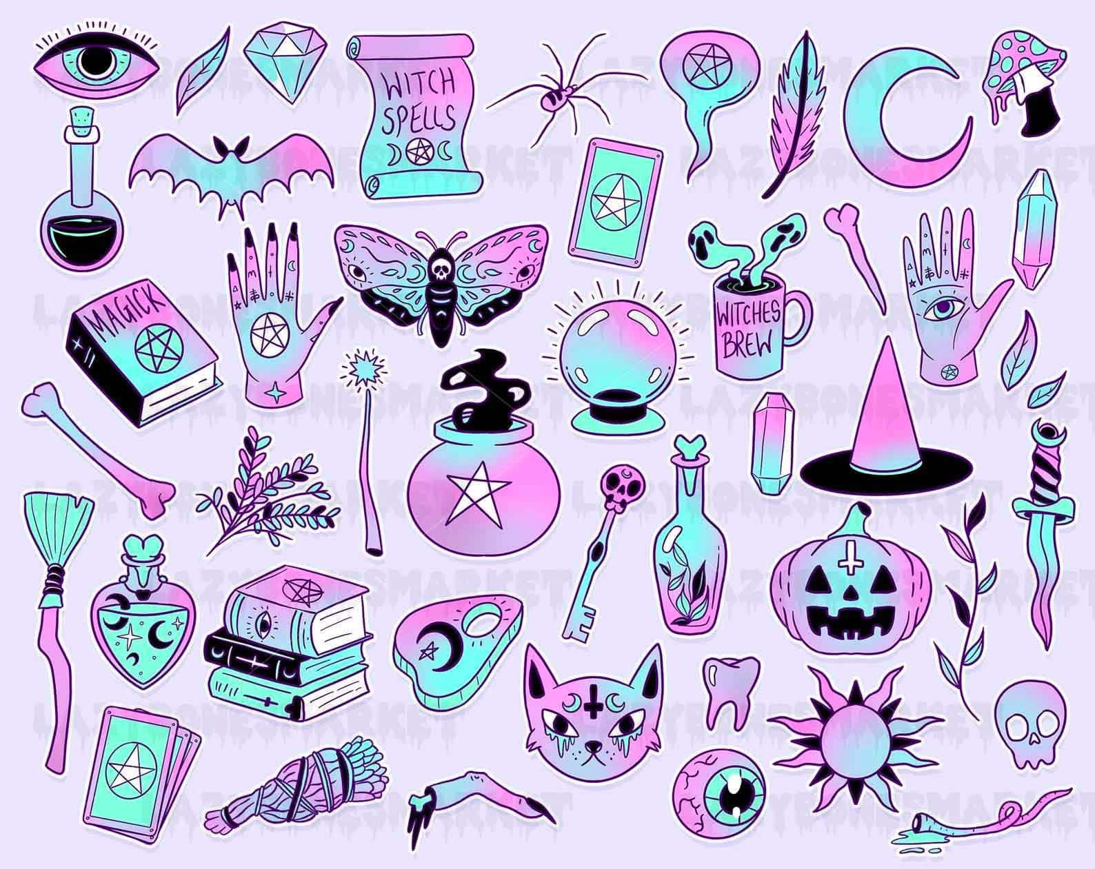 Rock din Pastel Goth-stil Wallpapers