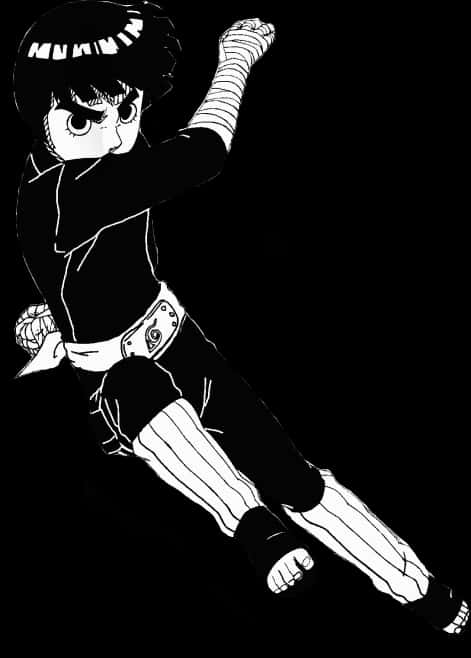 Rock Lee i actionpose Wallpapers