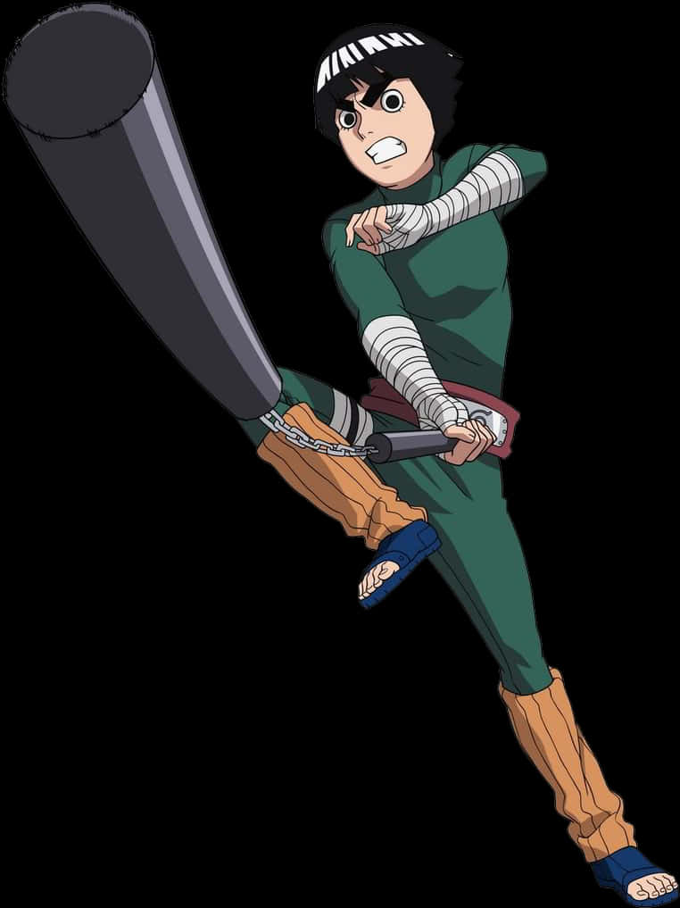 Rock Lee med våben Wallpapers