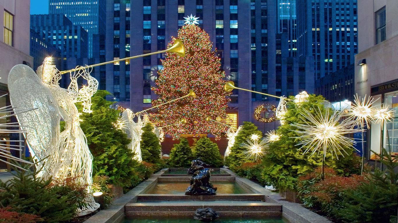 Rockefeller Center have under julen Wallpapers