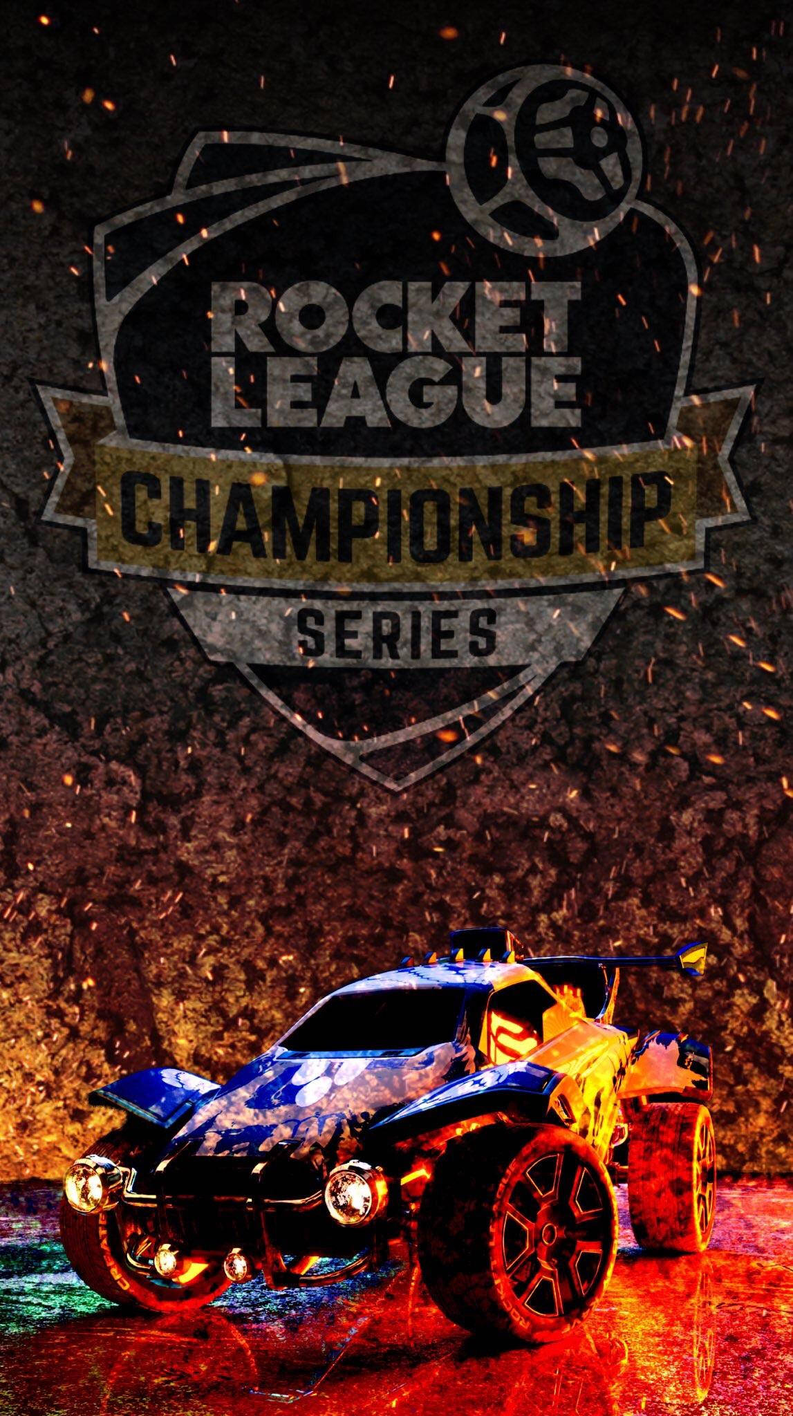 Rocket League Flammende Bil Wallpapers