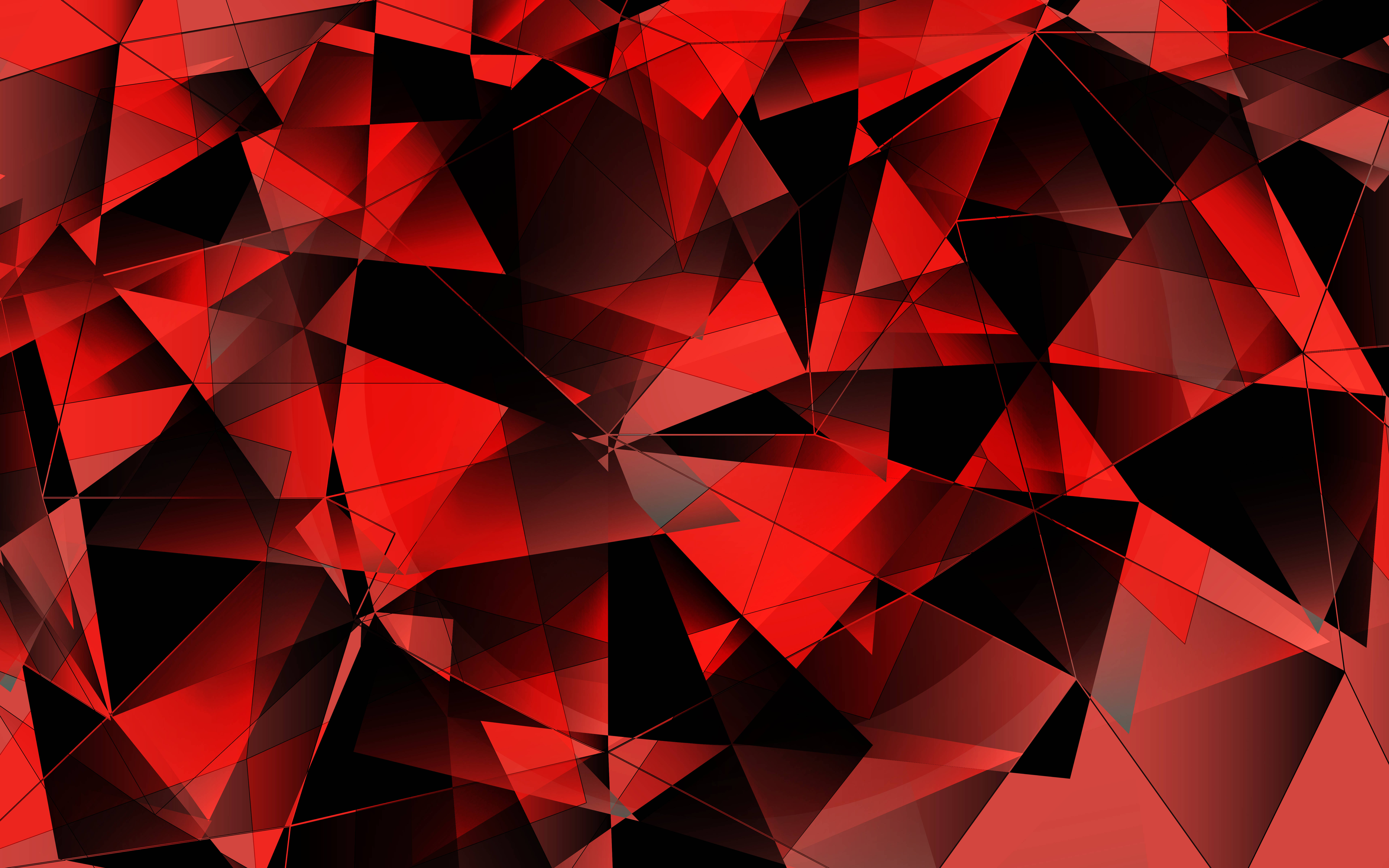 Rød 4K UHD trekantet abstrakt Wallpapers