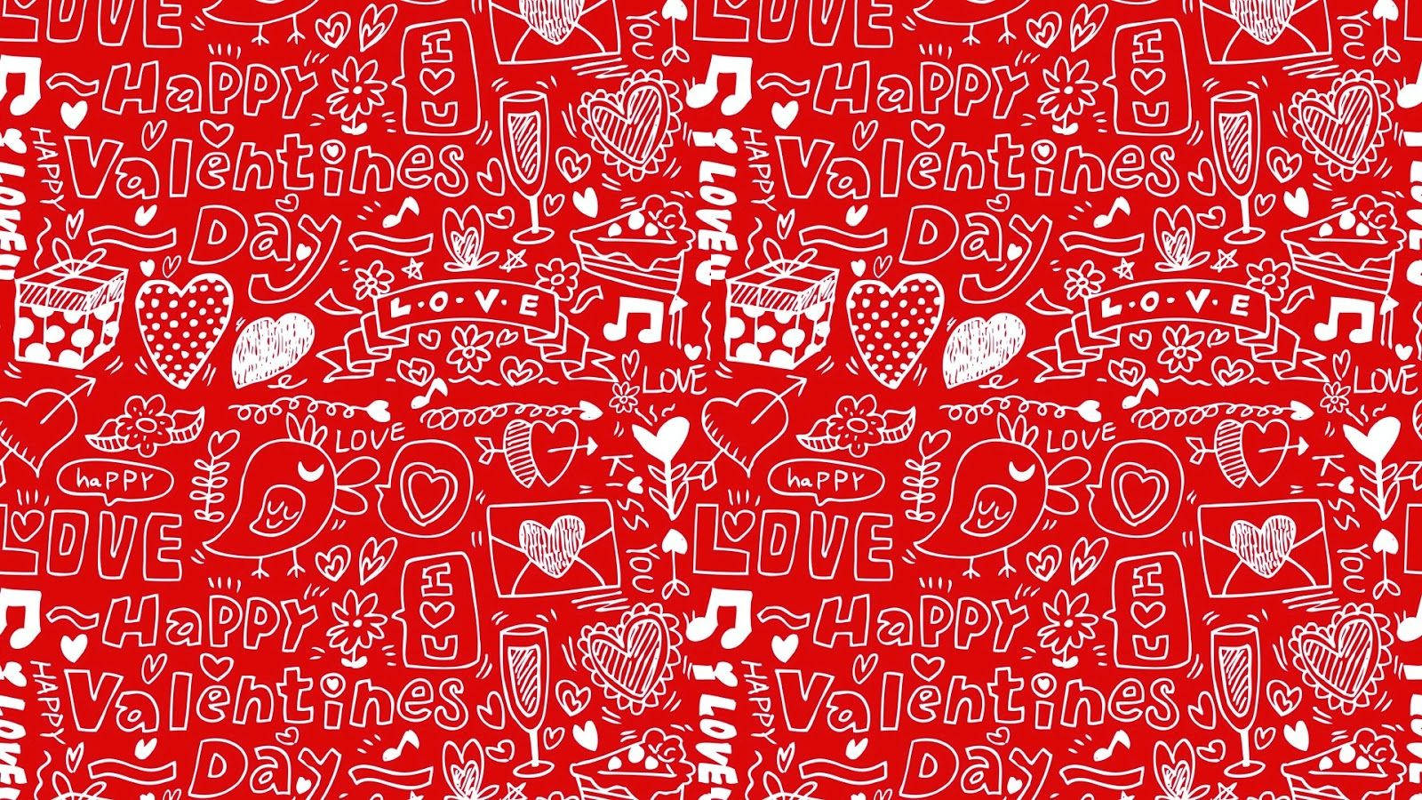 Rød æstetisk valentinsbillede til computer Wallpapers