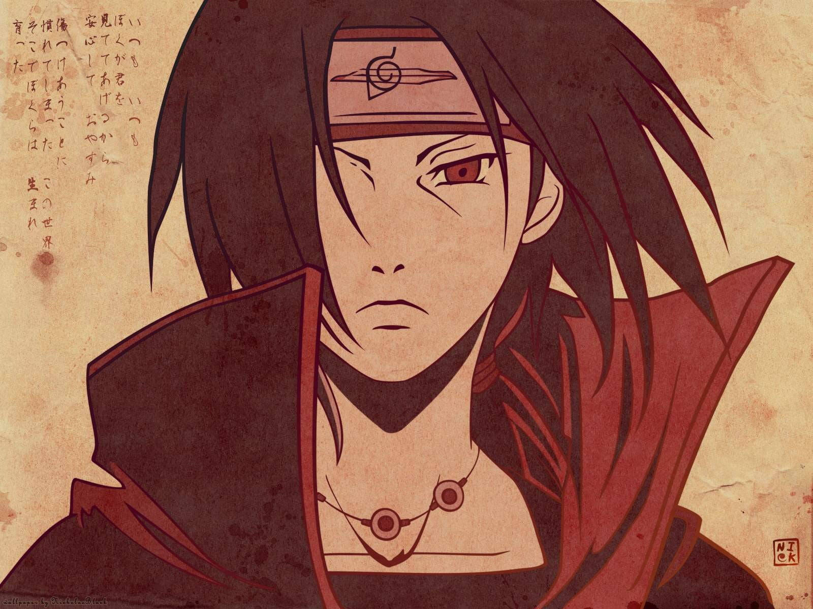 Rød Anime Uchiha Itachi Wallpapers