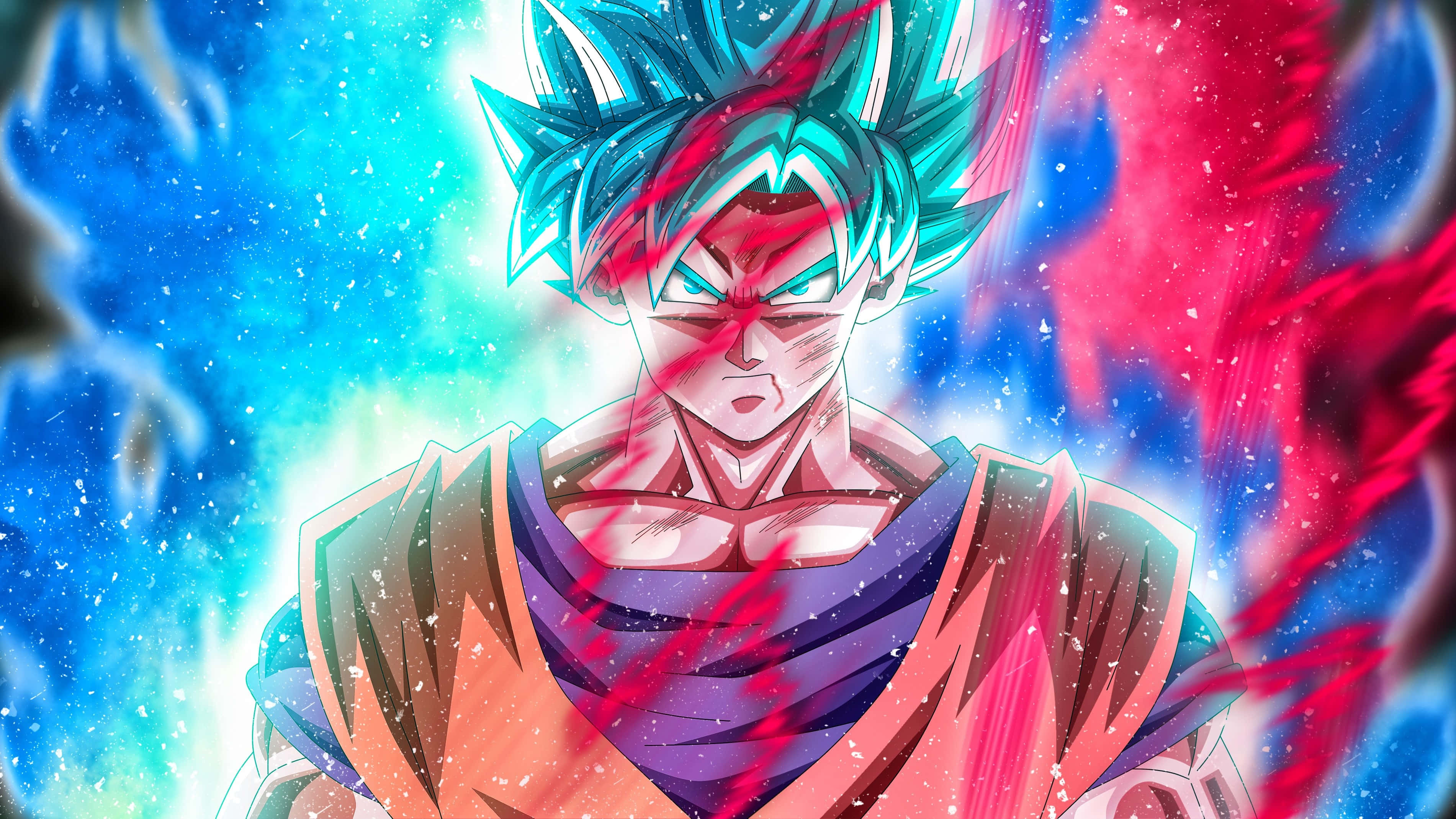 Rød Blå Dragon Ball Super Billede Wallpapers