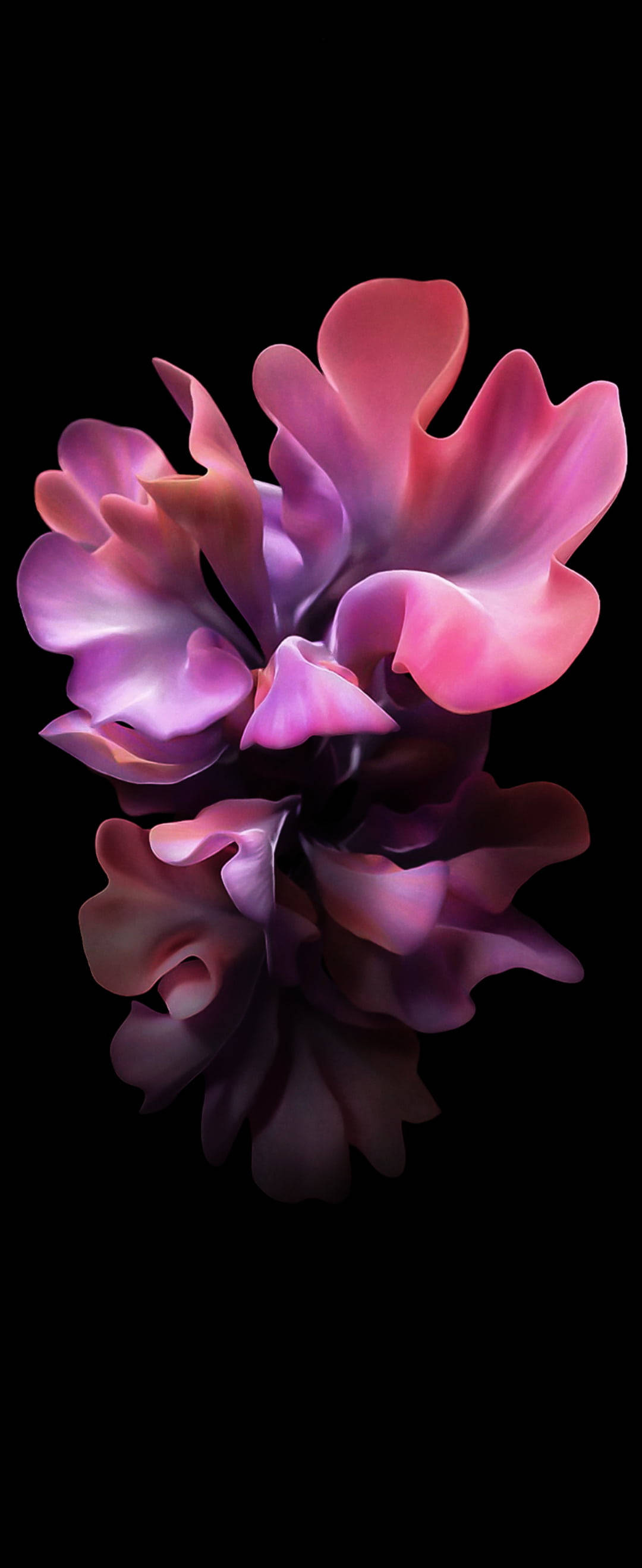 Rød blomsterkunst til Samsung S20 FE Wallpapers