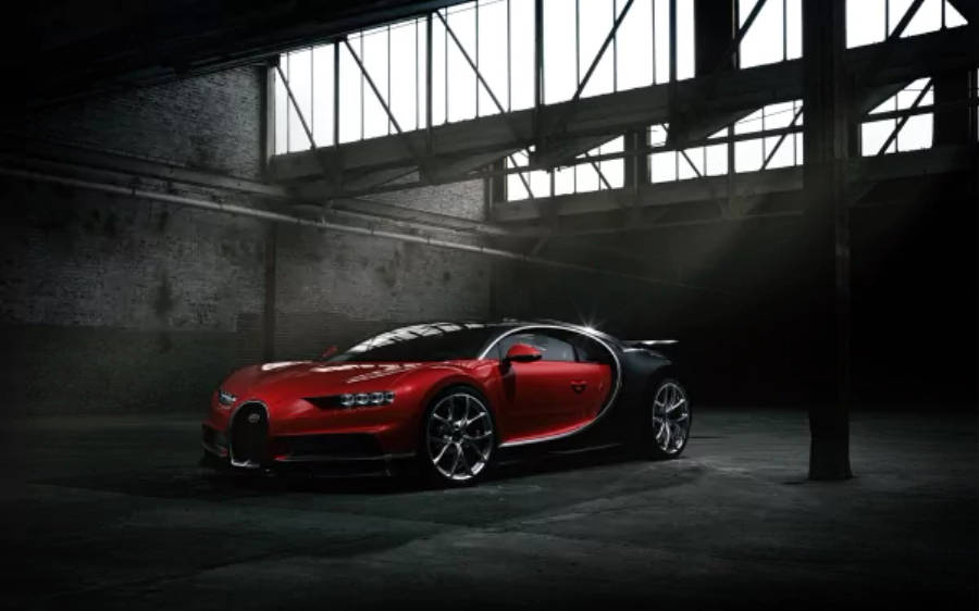 Rød Bugatti Chiron 4K Wallpapers