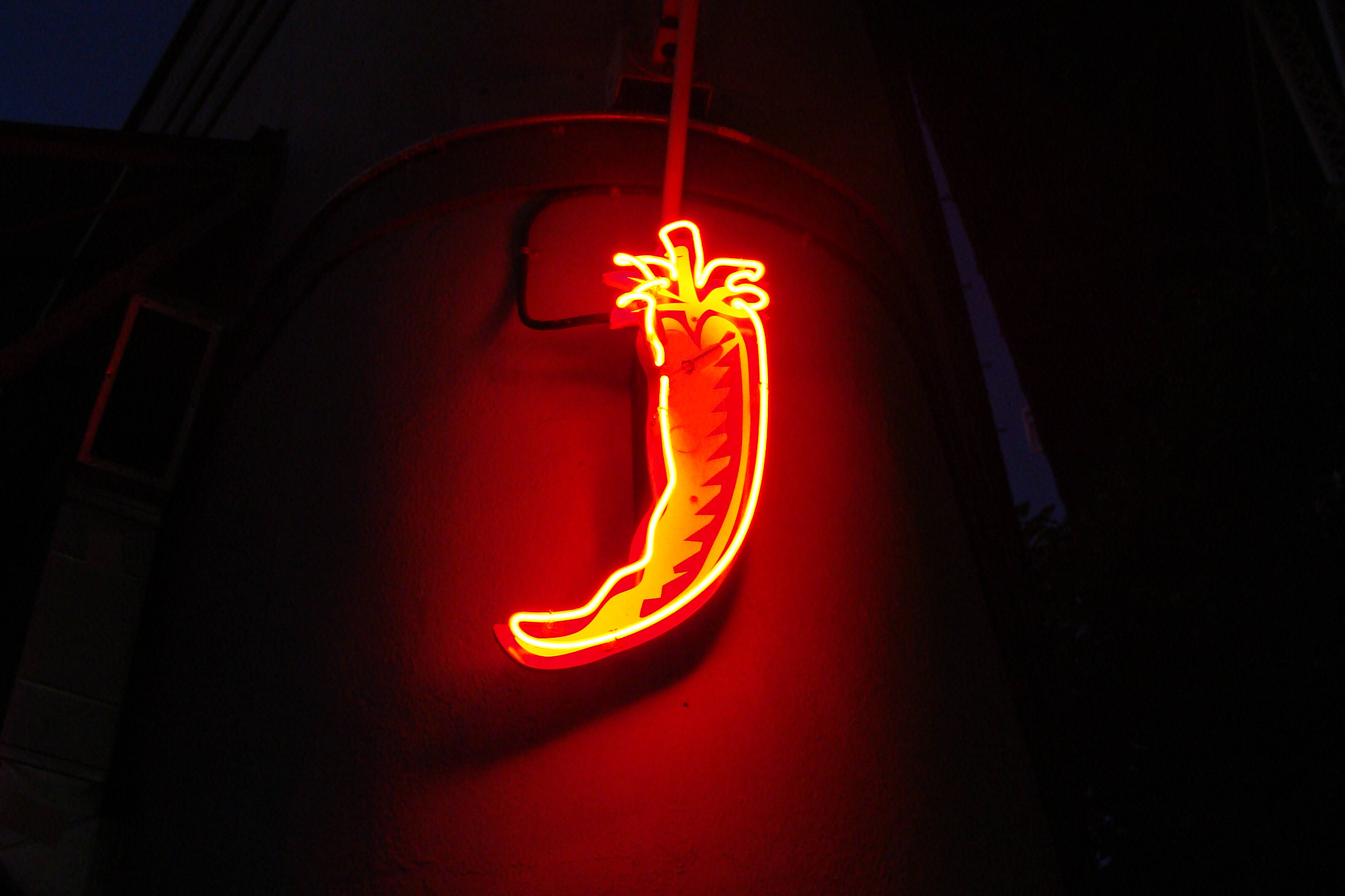 Rød Chili Neon Kunst Wallpapers