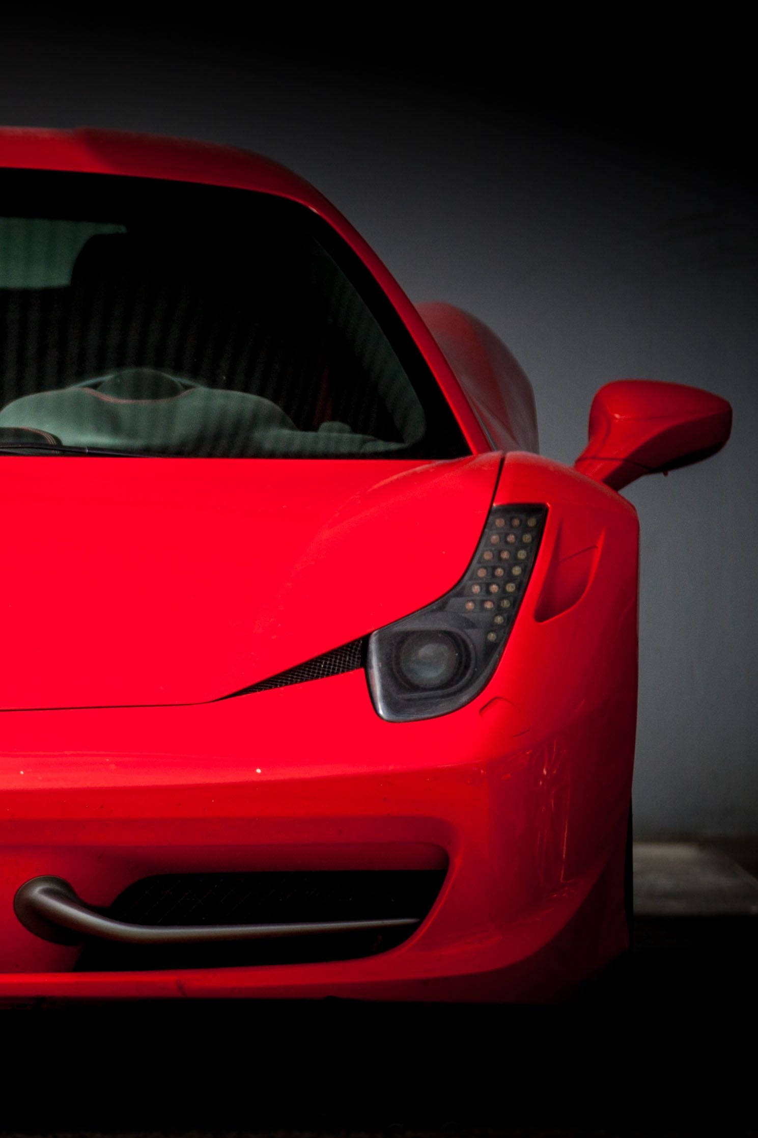 Rød Ferrari iPhone visualisering Wallpapers