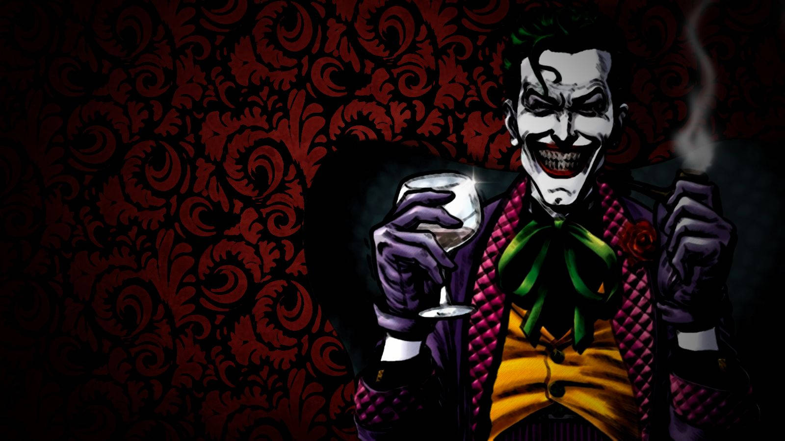 Rød Joker Drikker Vin Wallpapers