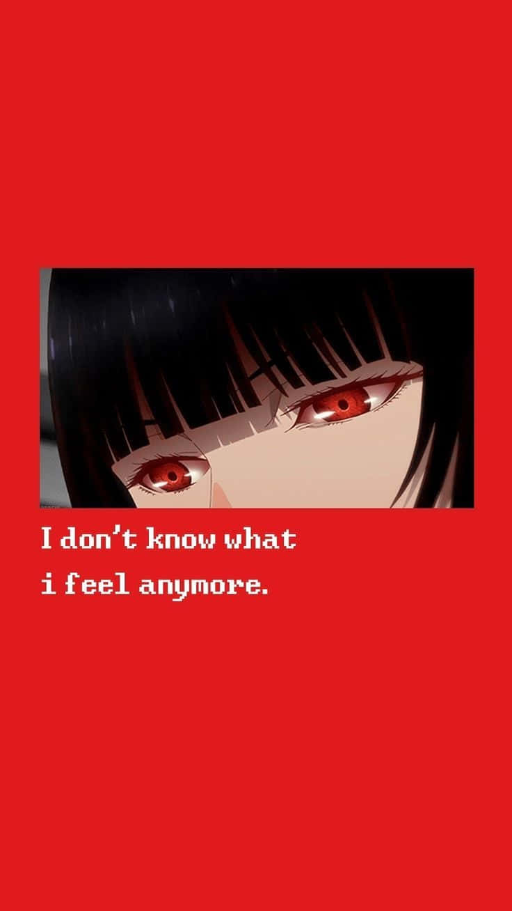 Rød Kakegurui Citat Anime Æstetik Wallpapers