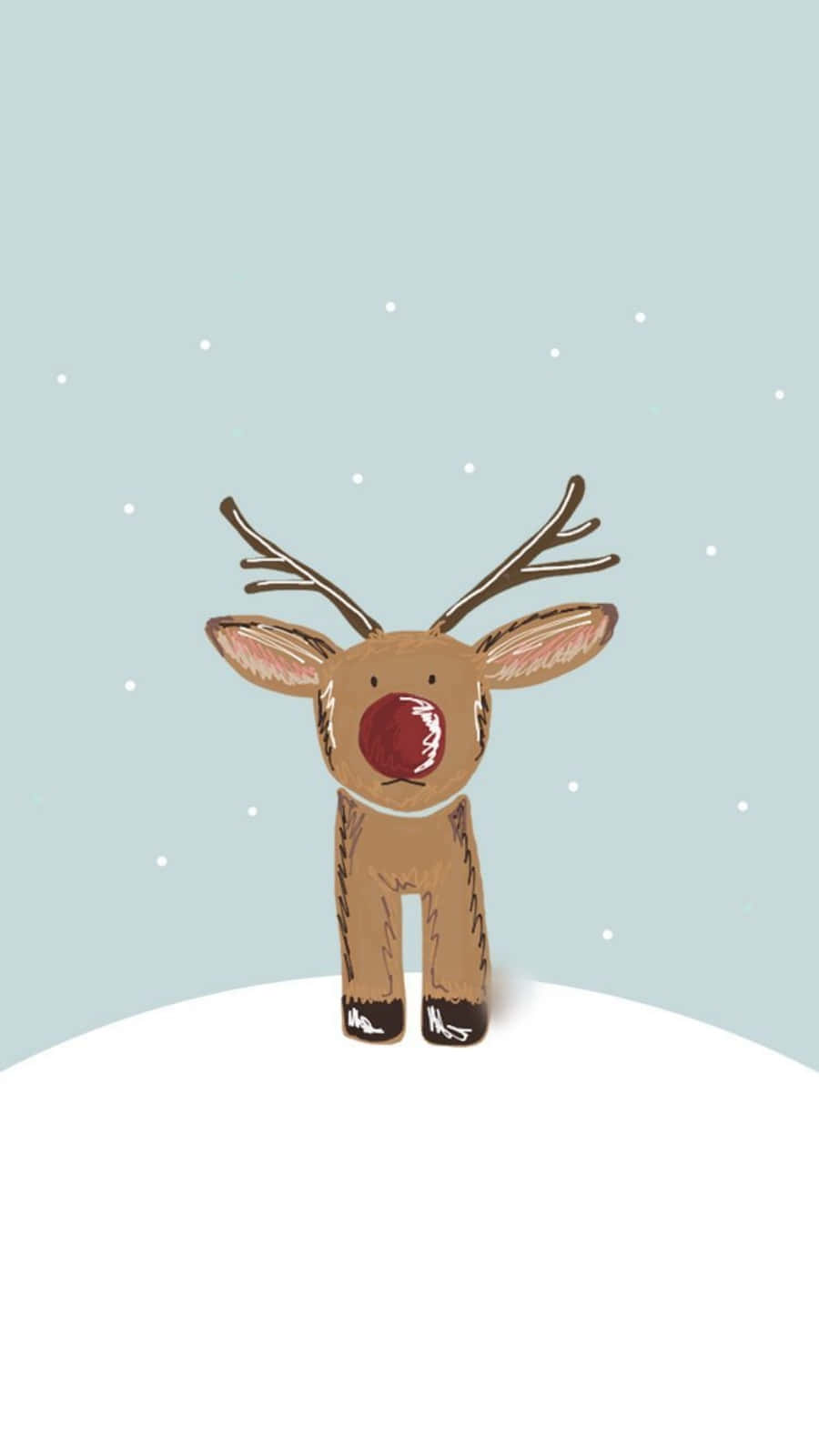 Rød Næse Rensdyr Sød Julemobil Wallpapers