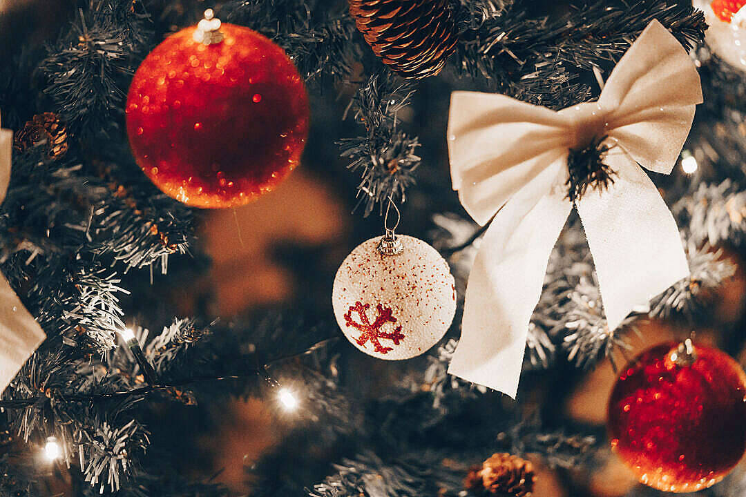 Røde julekugler Wallpapers