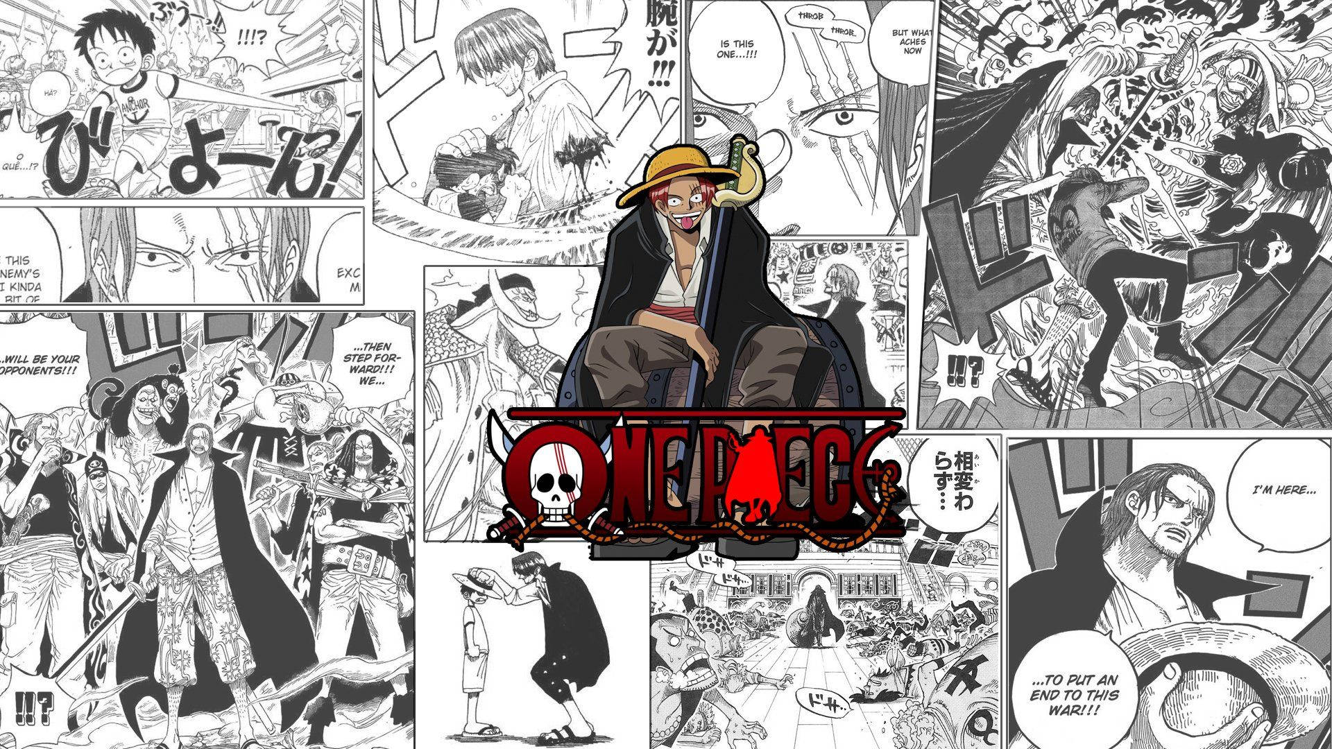 Rødhårede Shanks Manga Panel Wallpapers