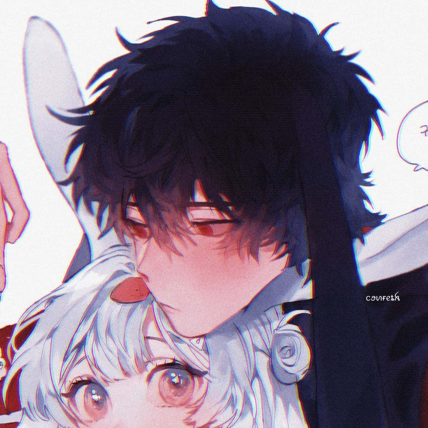 Rødme Duo Matchende Par Profilbillede Wallpapers