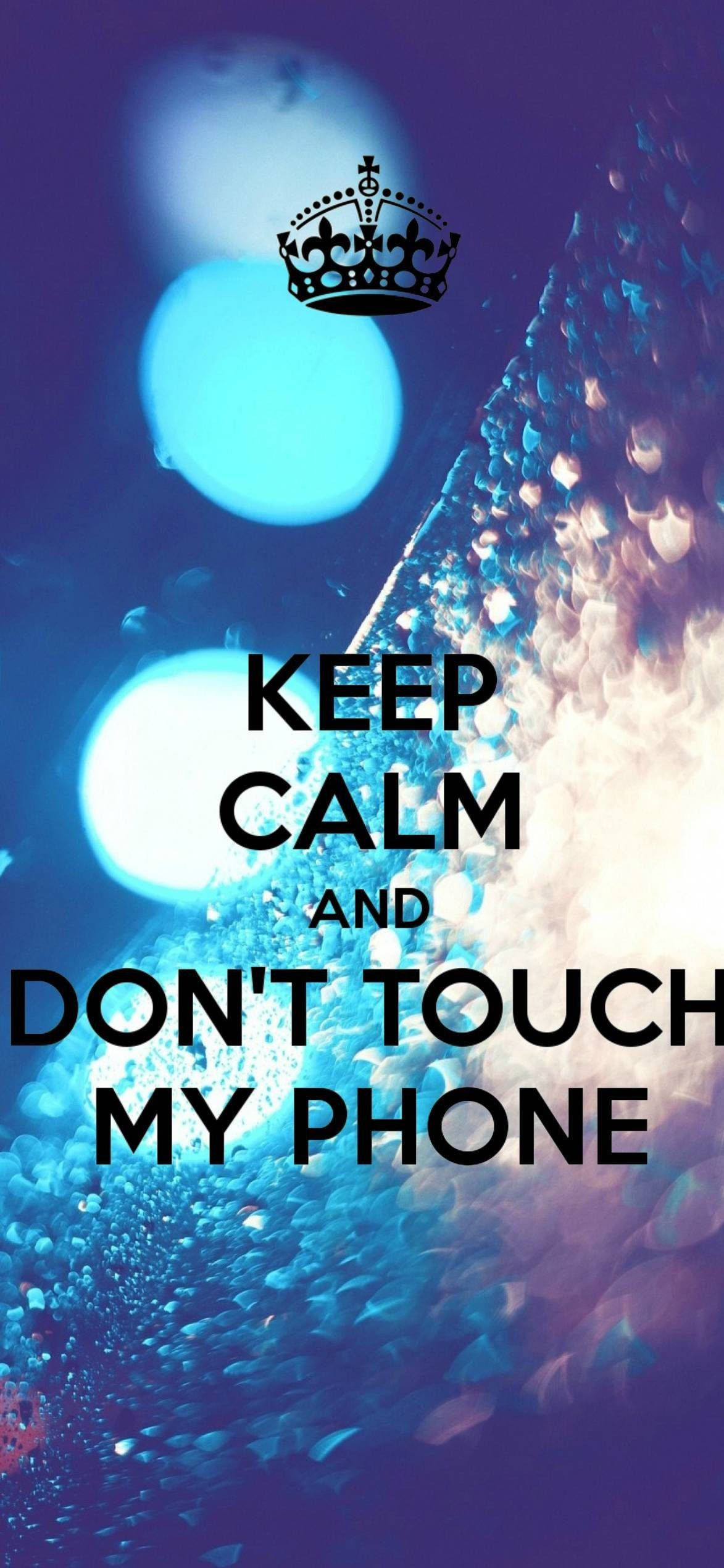 Rør Ikke Min Telefon Blå Pletter Wallpapers