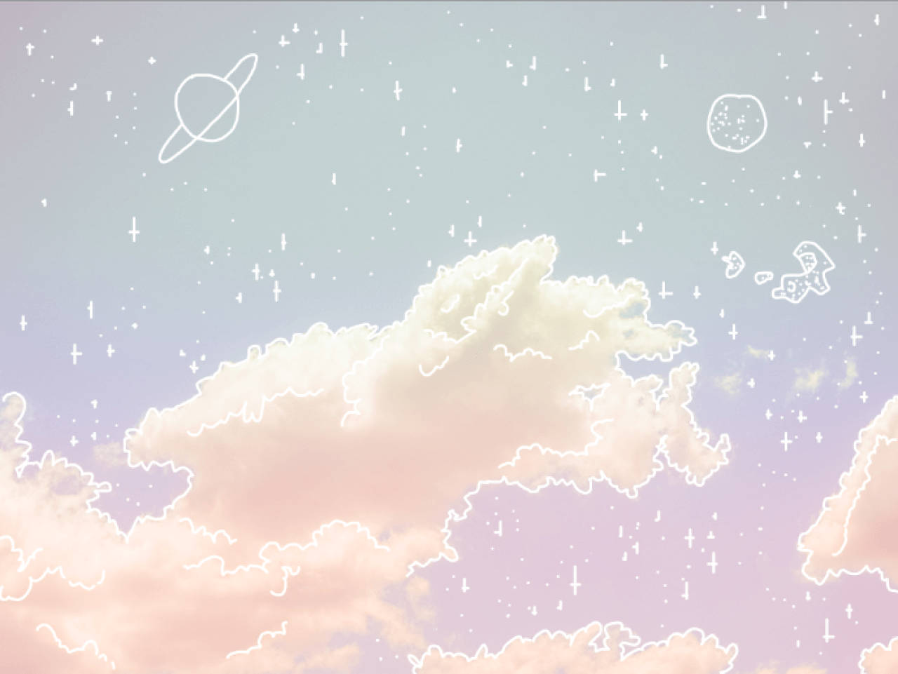 Rolig i blød æstetik - fredfyldt lyserød sky Wallpapers