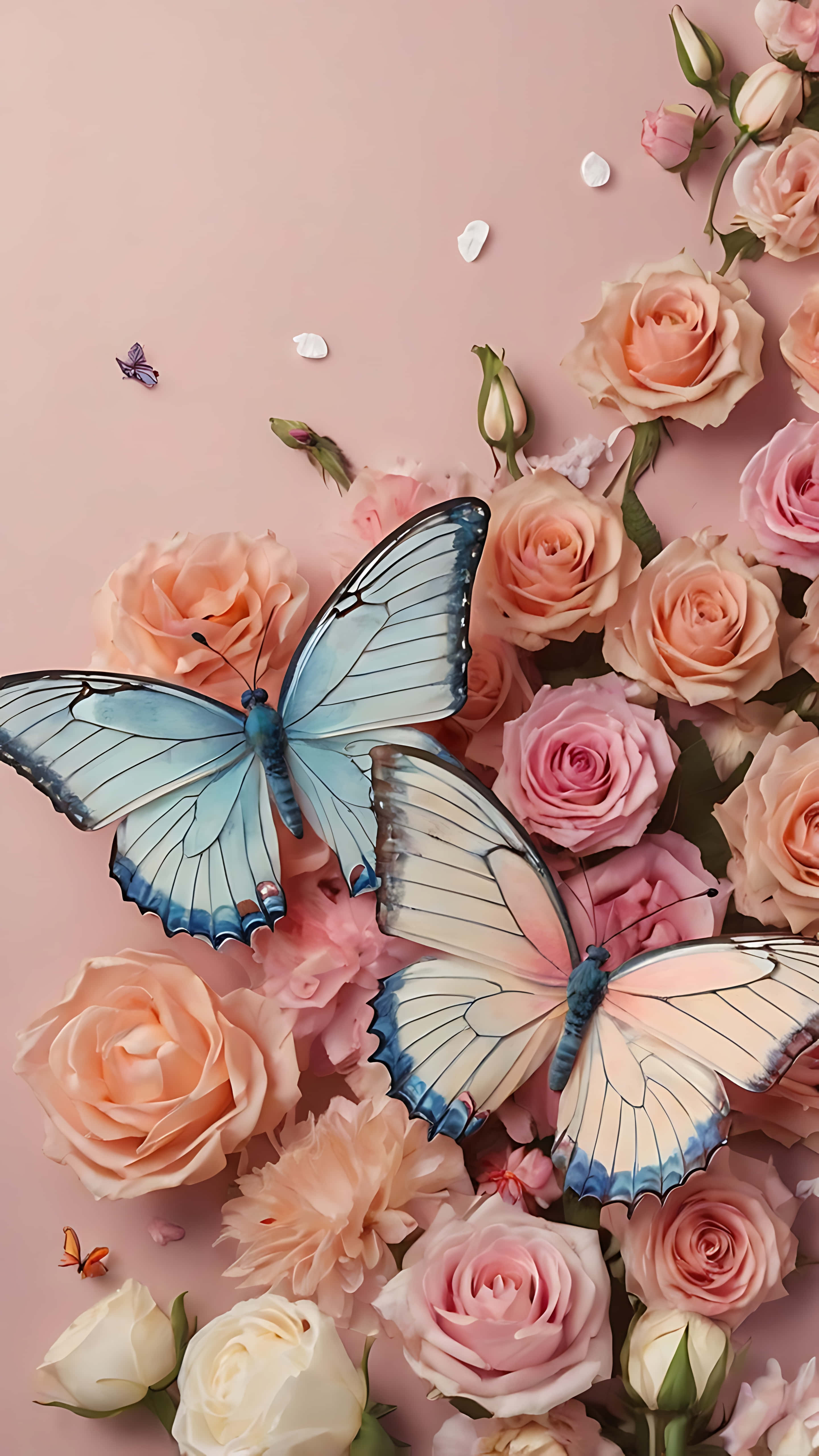 Romantisk sommerfuglekys smartphone wallpaper Wallpapers