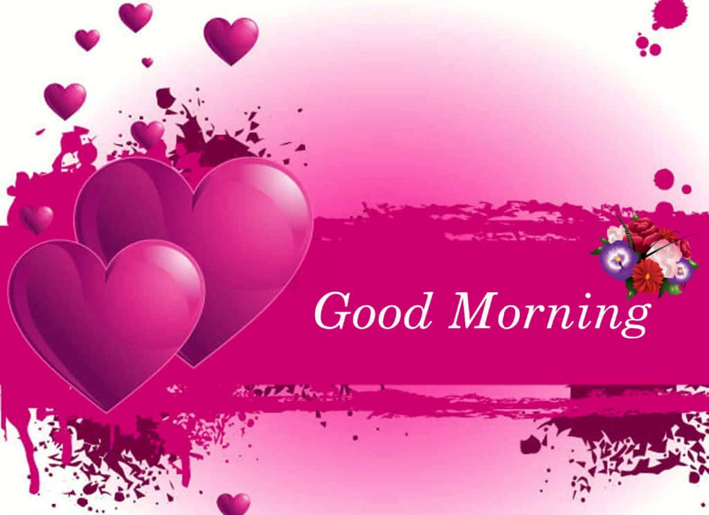 Romantiske hjerter godmorgenhilsen Wallpapers