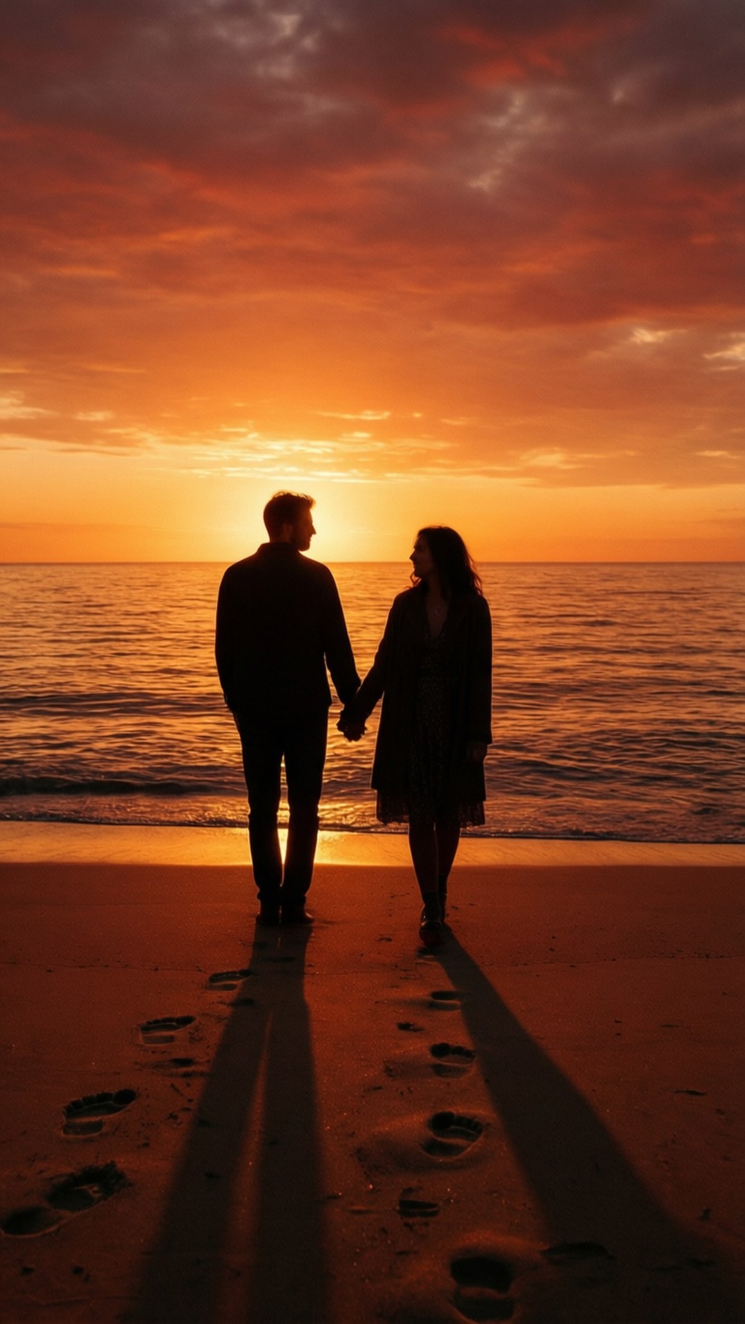Romantiske solnedgangssilhuetter Wallpapers