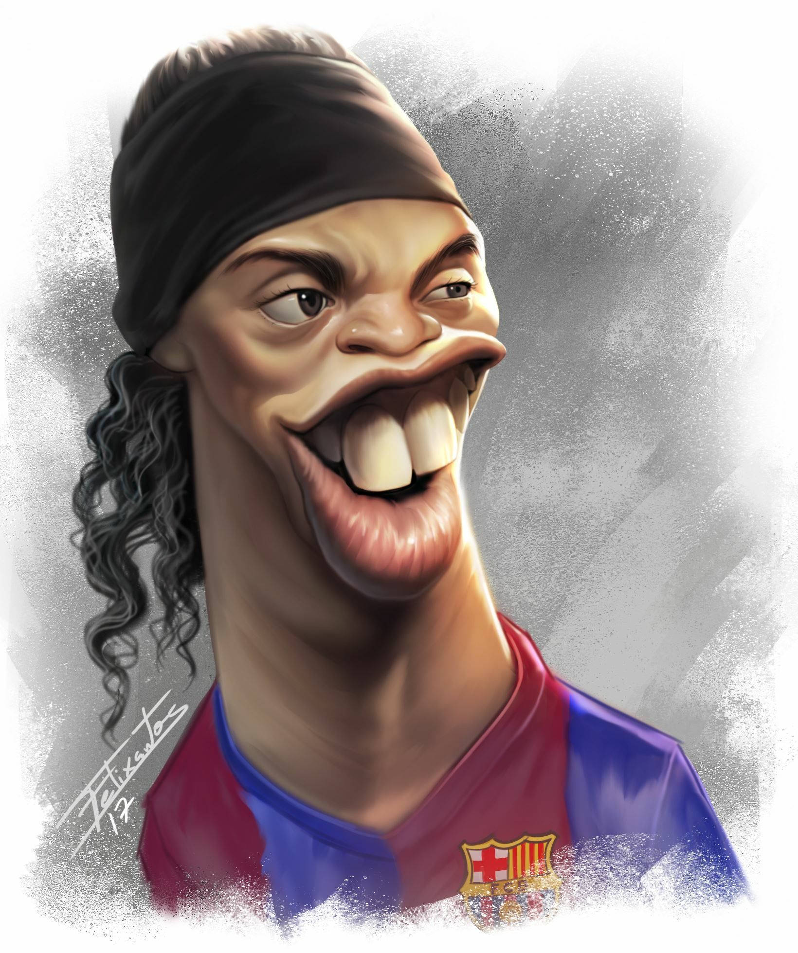 Ronaldinho Forvrænget Kunst Wallpapers