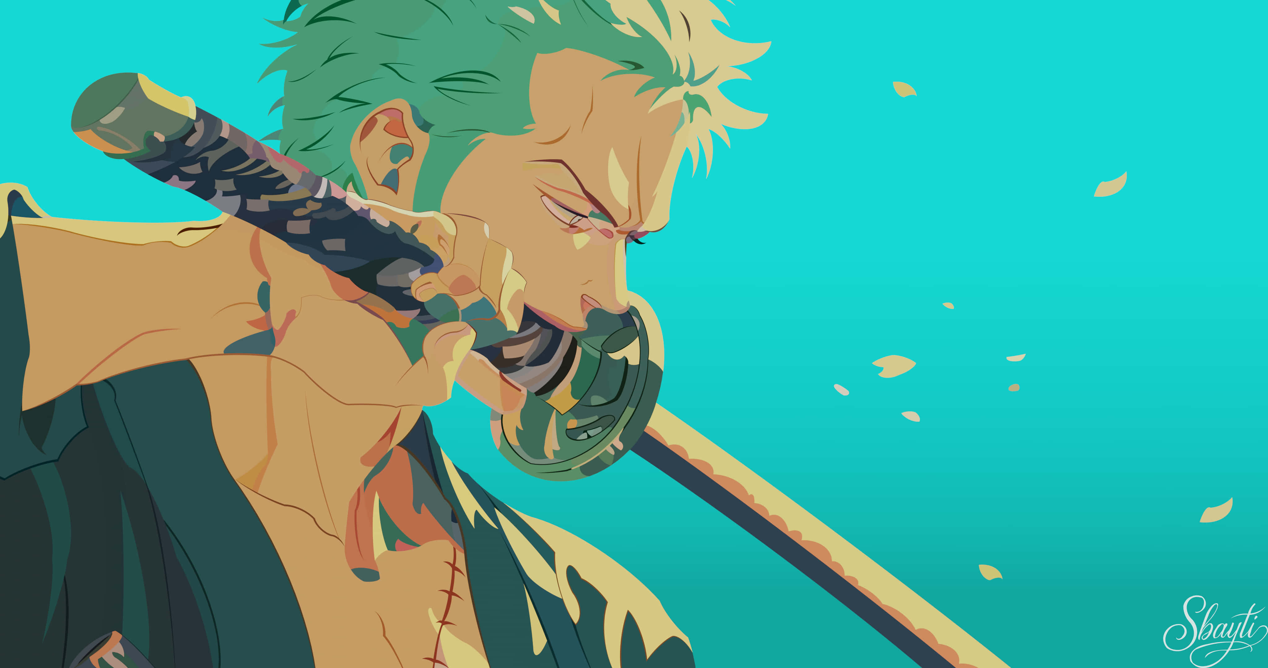 Roronoa Zoro gør klar til kamp Wallpapers
