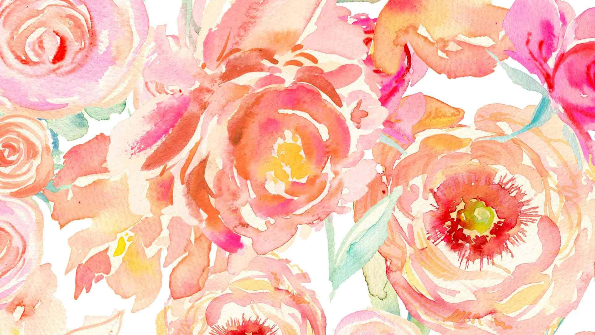 Rose Akvarel Boho Mac Wallpapers