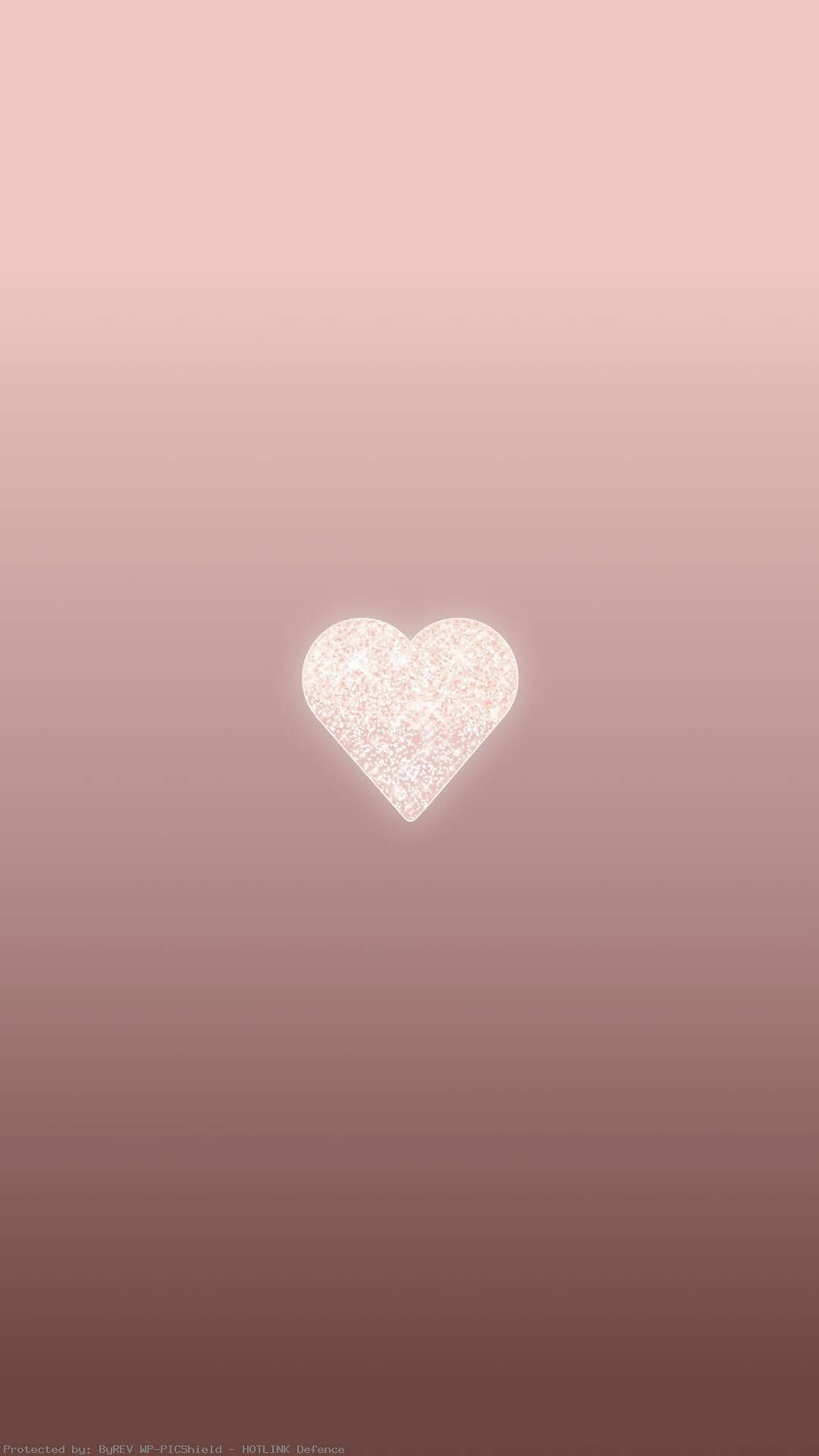 Roseguld æstetisk hjerte Wallpapers