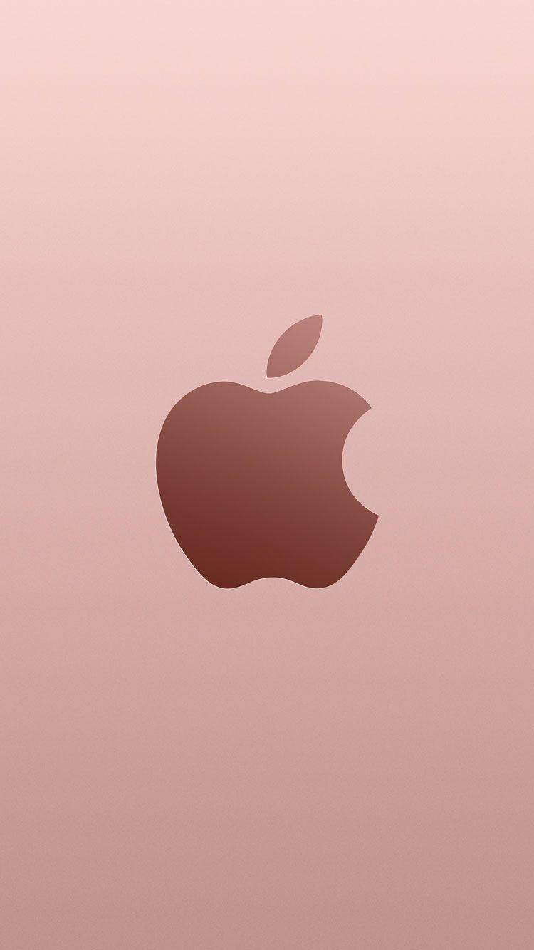 Roséguld Apple-logo iPhone SE Wallpapers