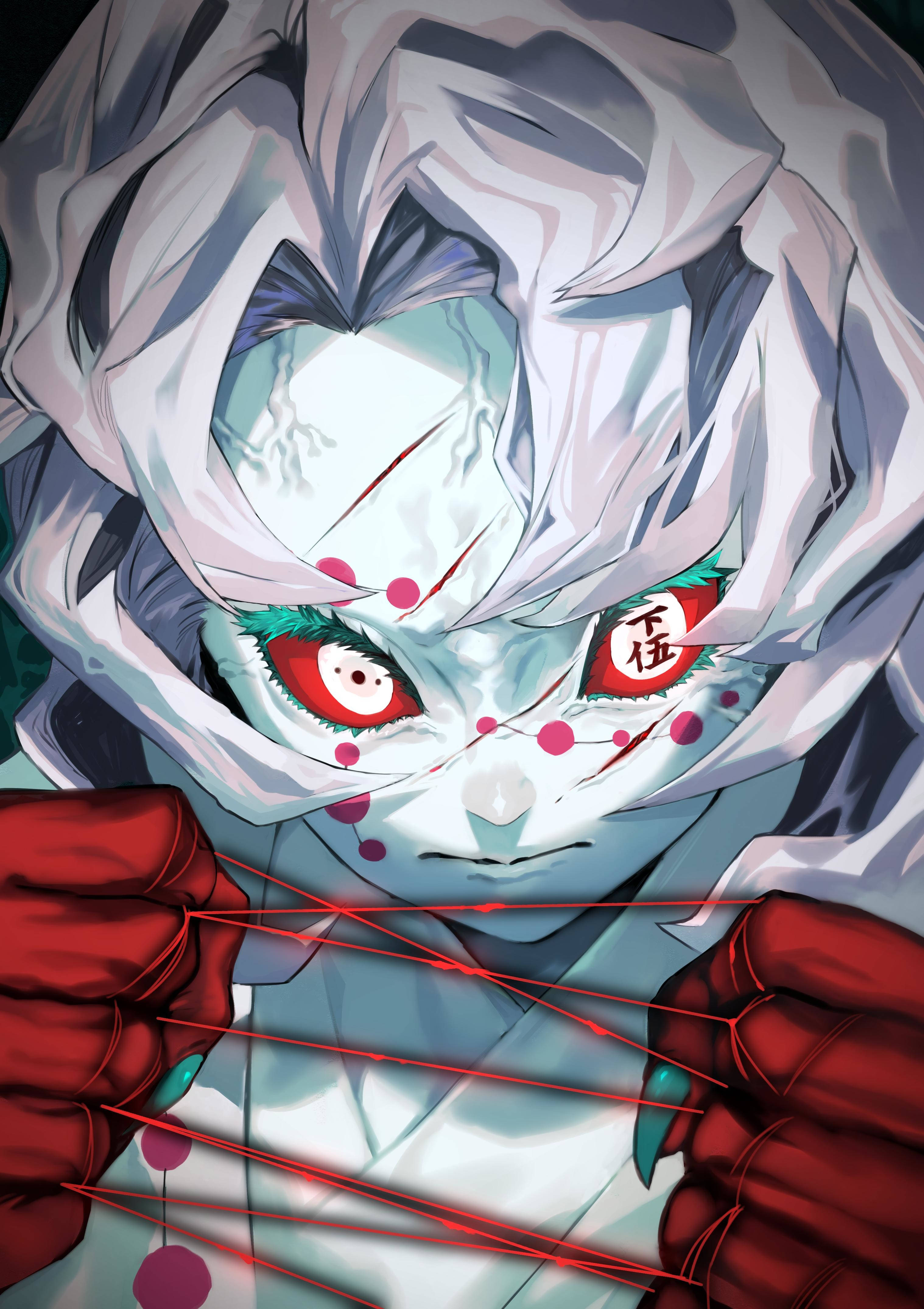 Rui røde øjne Demon Slayer iPhone Wallpapers