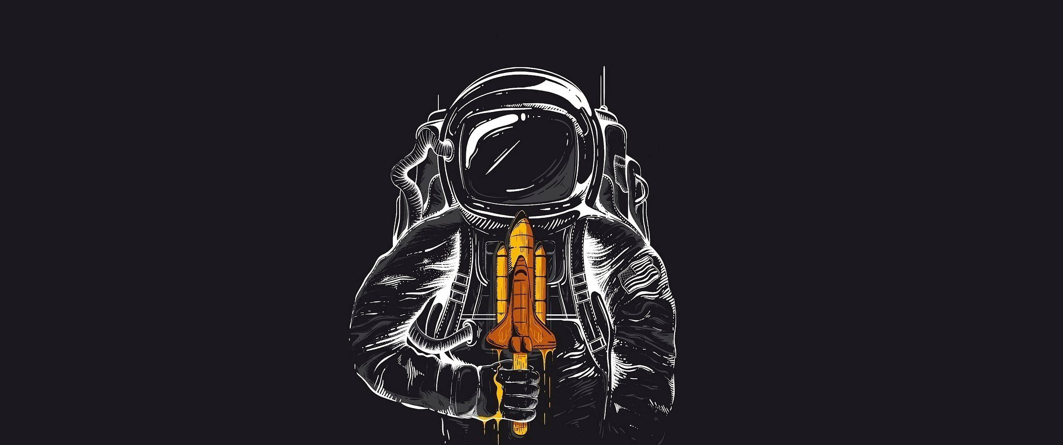 Rumæstetisk Astronaut og Rumfærge Wallpapers