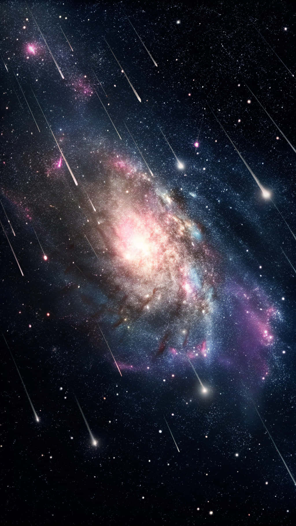 Rumgalakse med stjerneskud Wallpapers