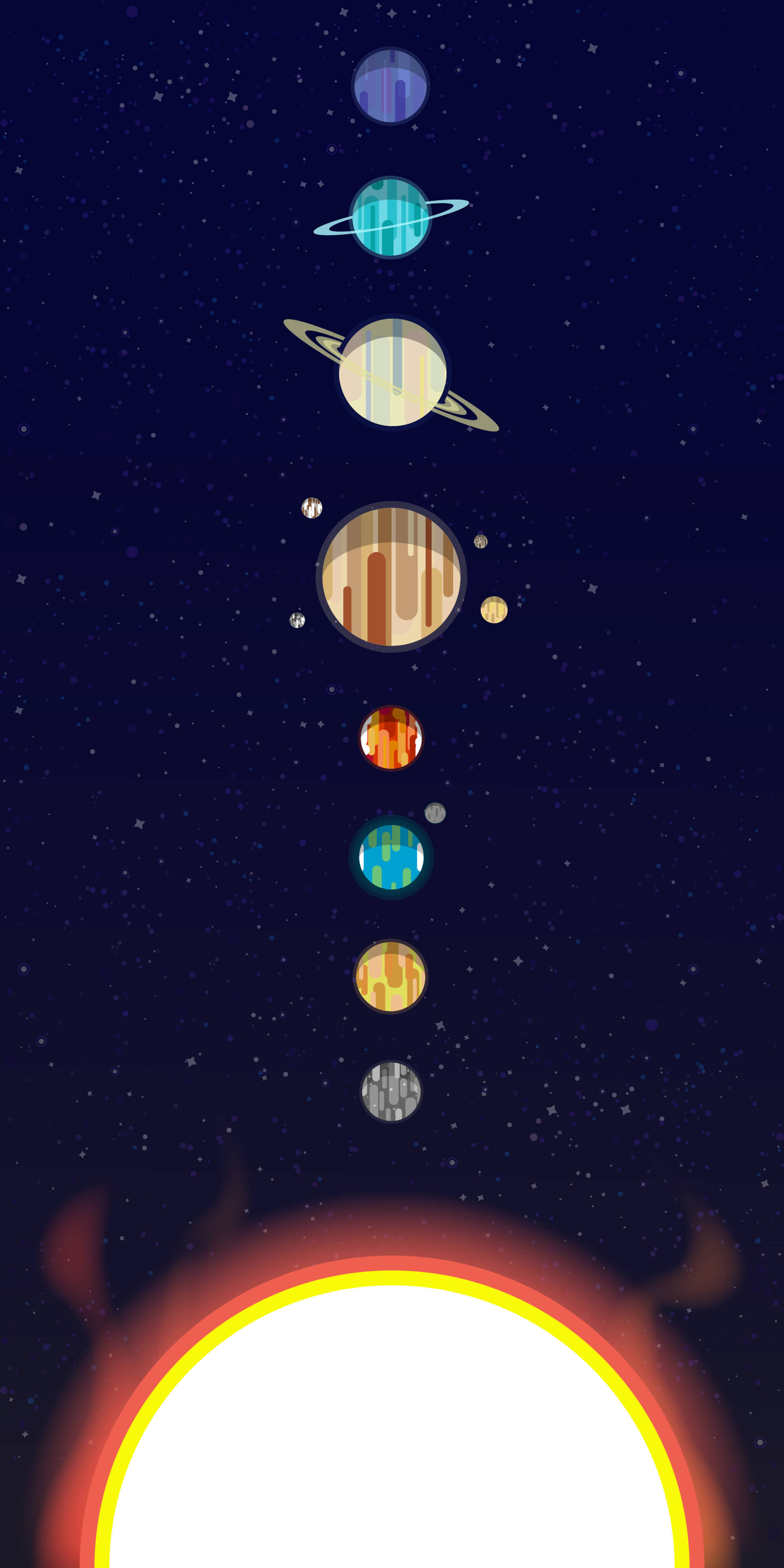 Rumæstetisk opstillede planeter Wallpapers