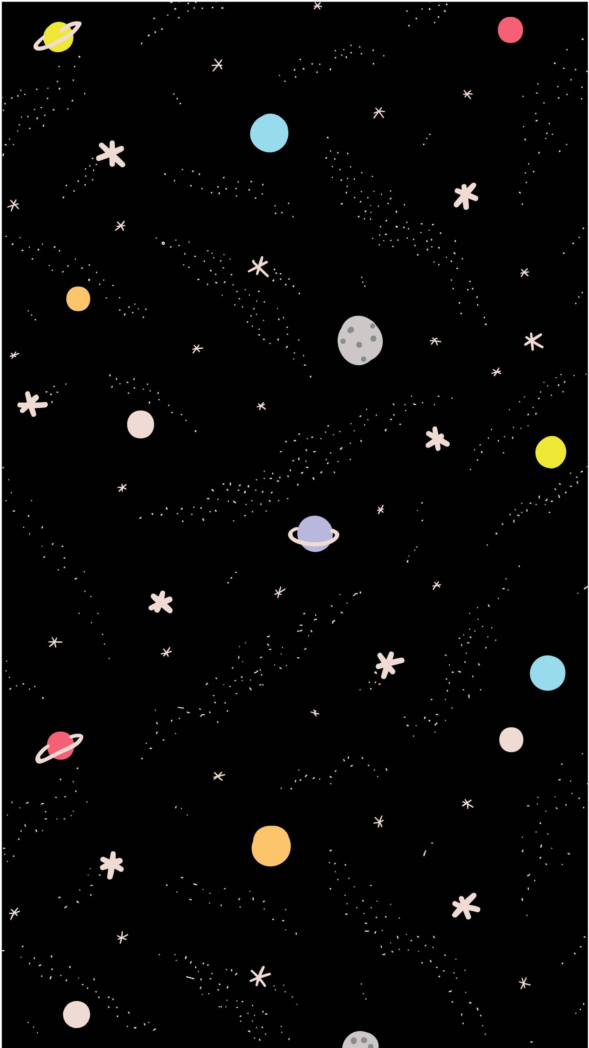 Rumæstetisk planet doodle kunst Wallpapers