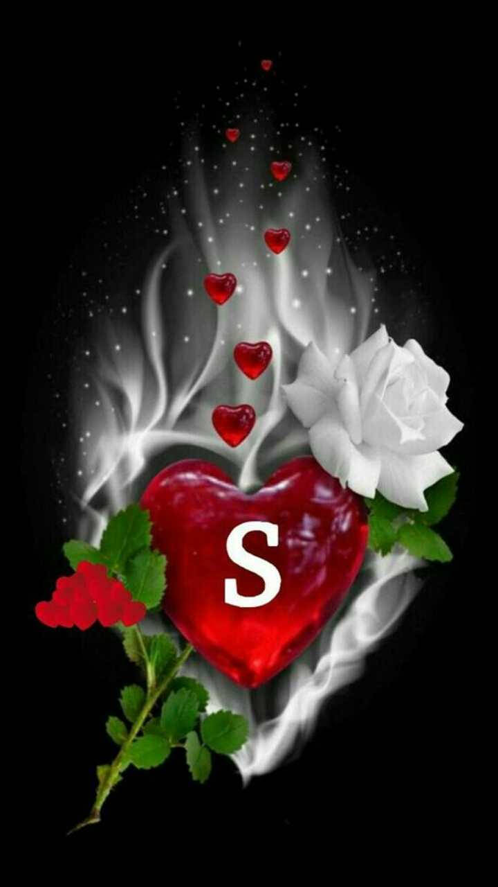 S i flydende rødt hjerte Wallpapers