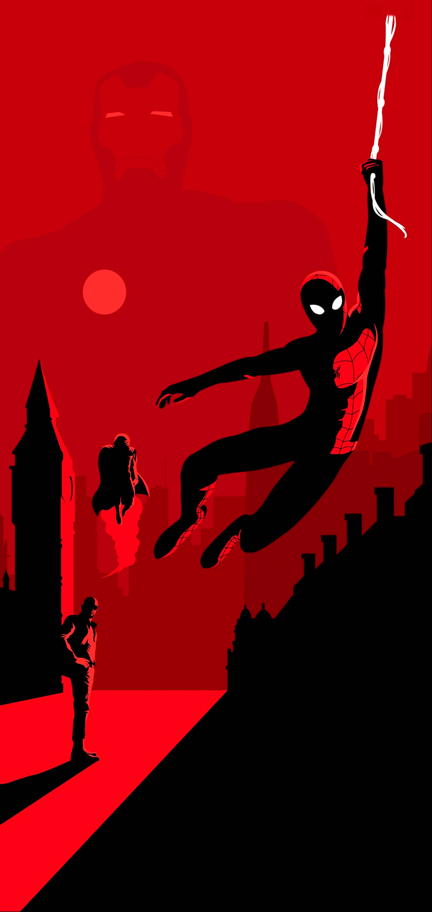 S10+ Spiderman Og Ironman Wallpapers
