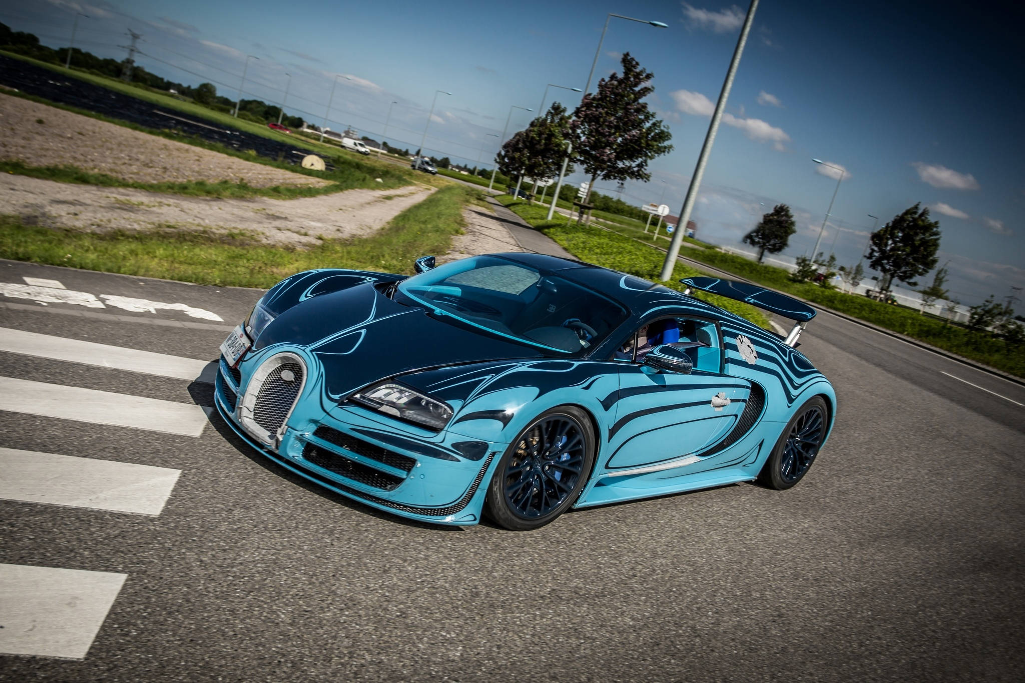 Safirblå Bugatti Veyron Wallpapers